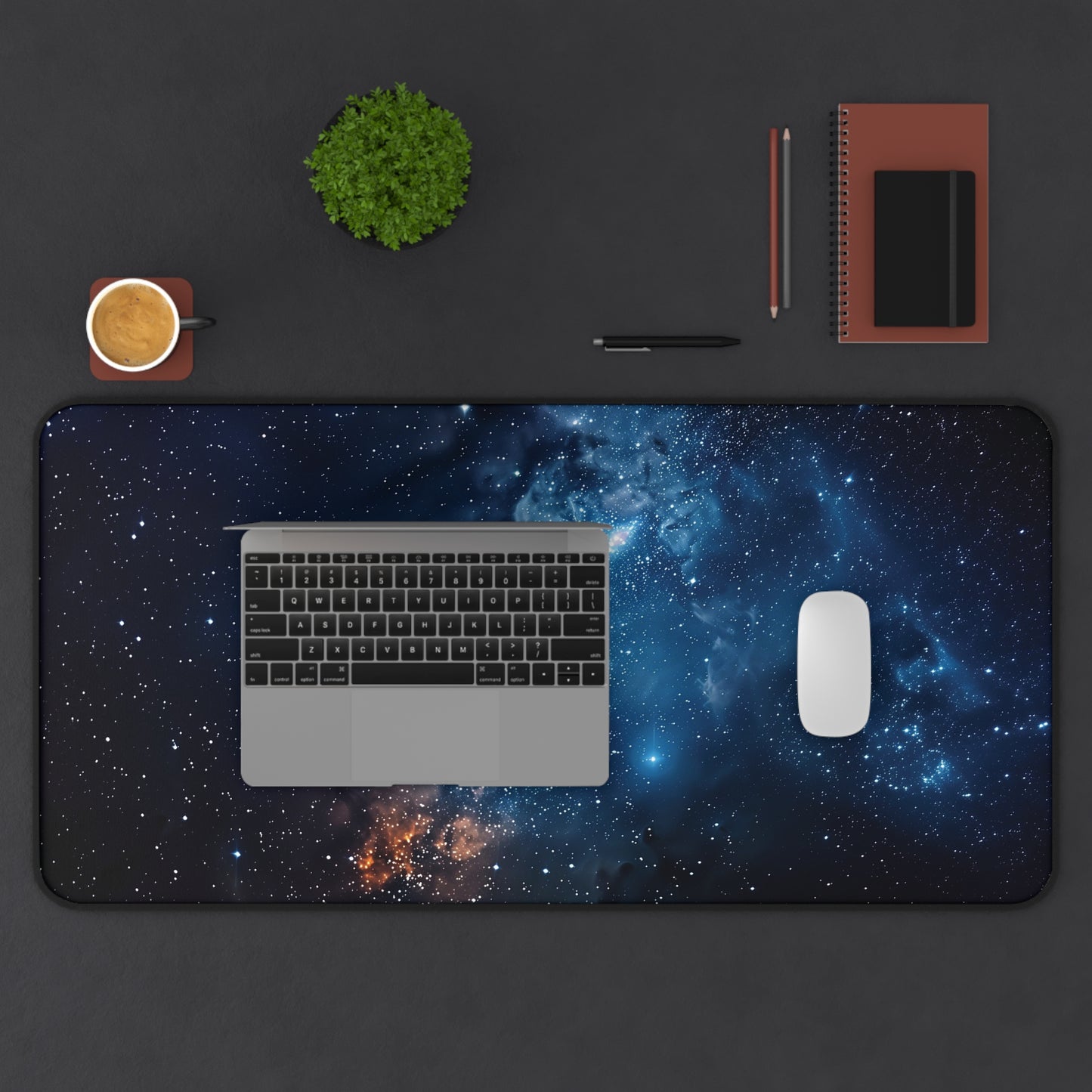 Galaxy Desk Mat | Cosmic Starfield Design | Gaming & Office Decor | Neoprene | Anti-Slip | 3 Sizes