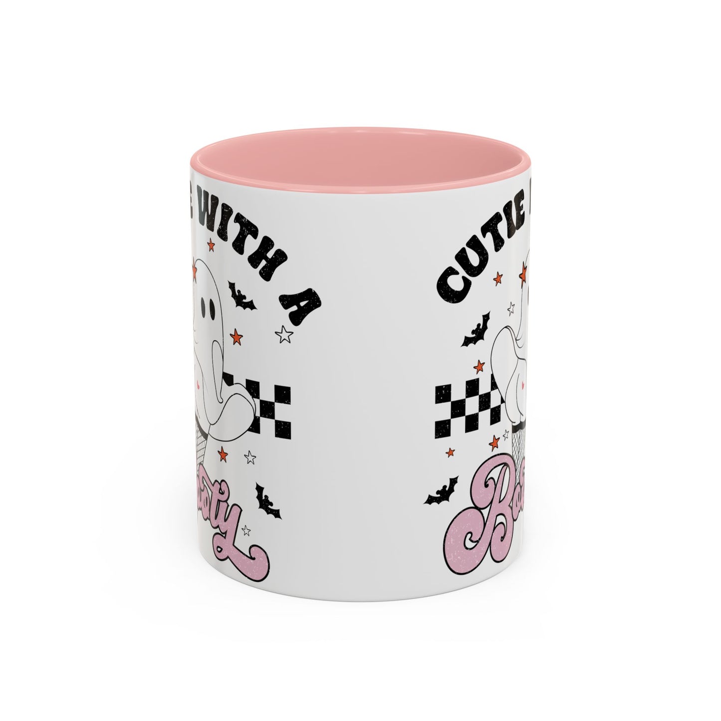 Cutie with a Booty Halloween Ghost Mug | 11oz and 15oz Ceramic Coffee Cup | Funny Halloween Design