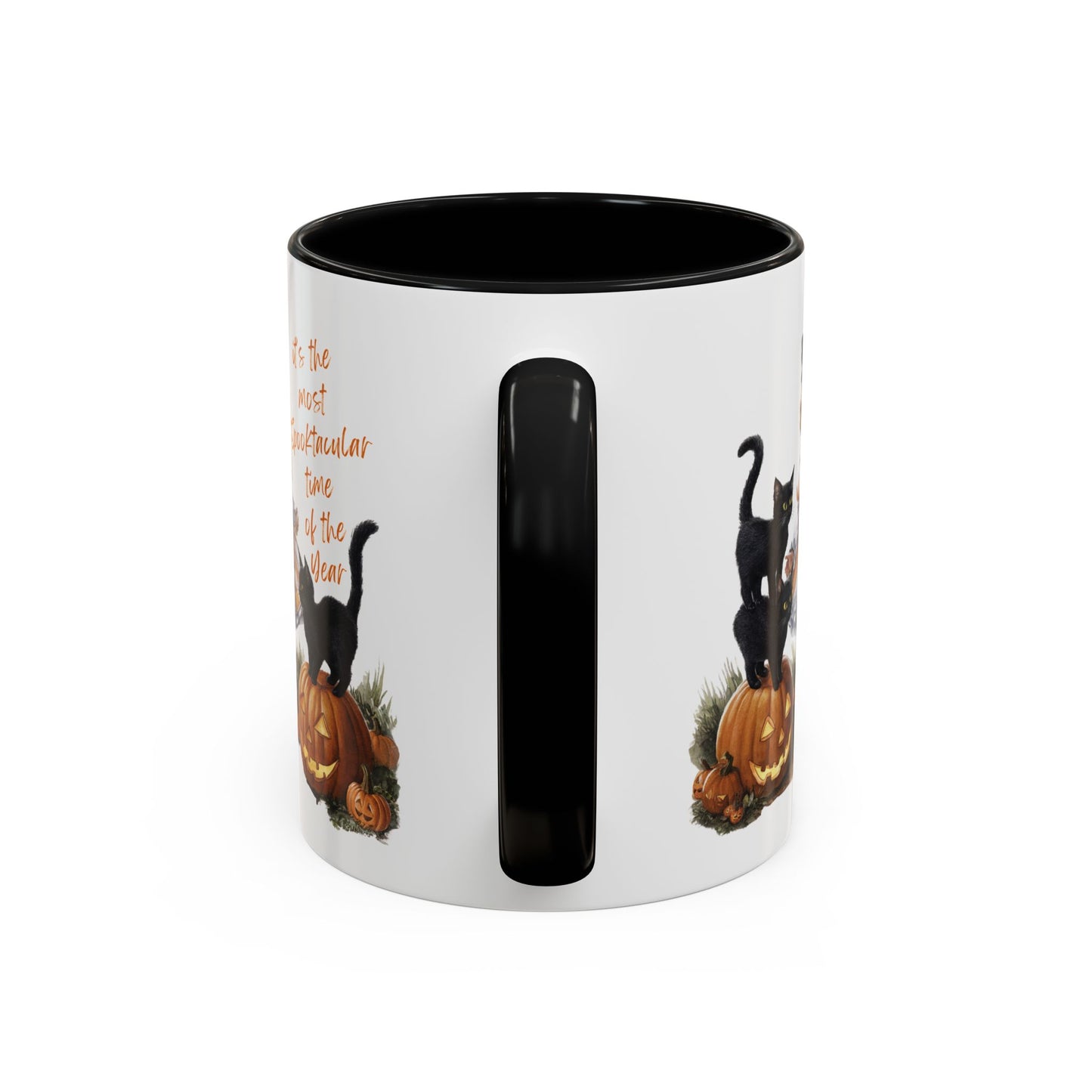 Most Spooktacular Time of the Year Mug | Vintage Halloween Girl with Black Cats and Pumpkins | Halloween Coffee Mug | Fall Drinkware