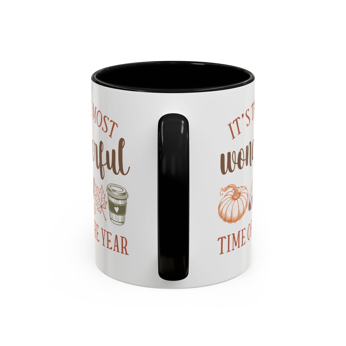 Most Wonderful Time of the Year Fall Mug | 11oz and 15oz Ceramic Coffee Cup | Autumn, Football & Pumpkin Design