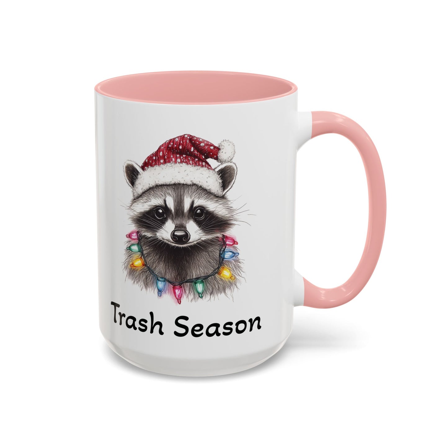 Trash Season Cute Racoon Ceramic Mug - Funny Christmas Raccoon Design - Perfect for Holiday Humor