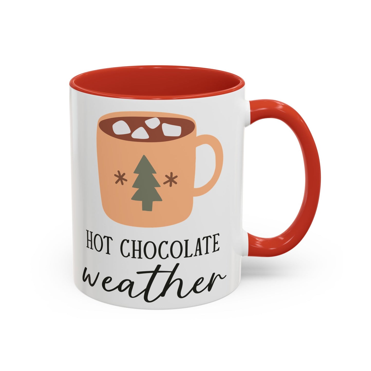 Hot Chocolate Weather Mug | Cozy Winter Drinkware | Minimalist Holiday Mug | Christmas Coffee Mug