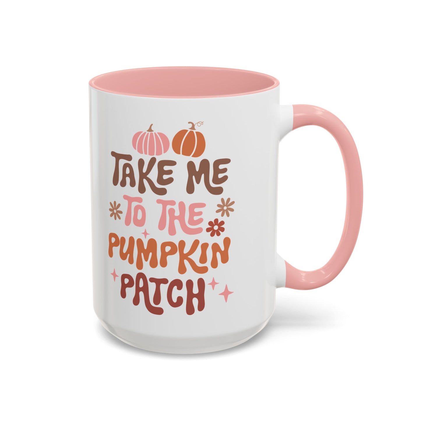 Take Me to the Pumpkin Patch Fall Mug | 11oz and 15oz Ceramic Coffee Cup | Retro Autumn Design