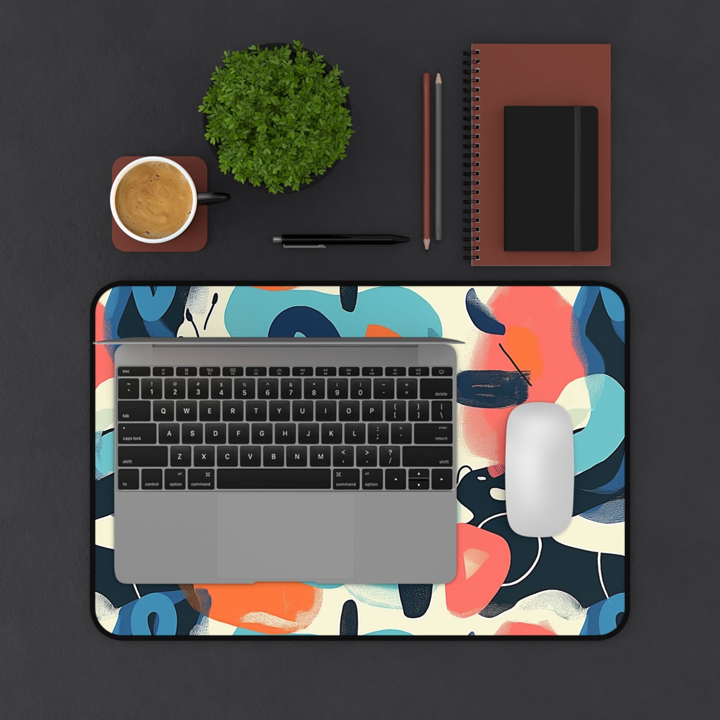 Abstract Artistic Desk Mat | Neoprene Mouse Pad | Anti-Slip Office Desk Mat | 3 Sizes Available