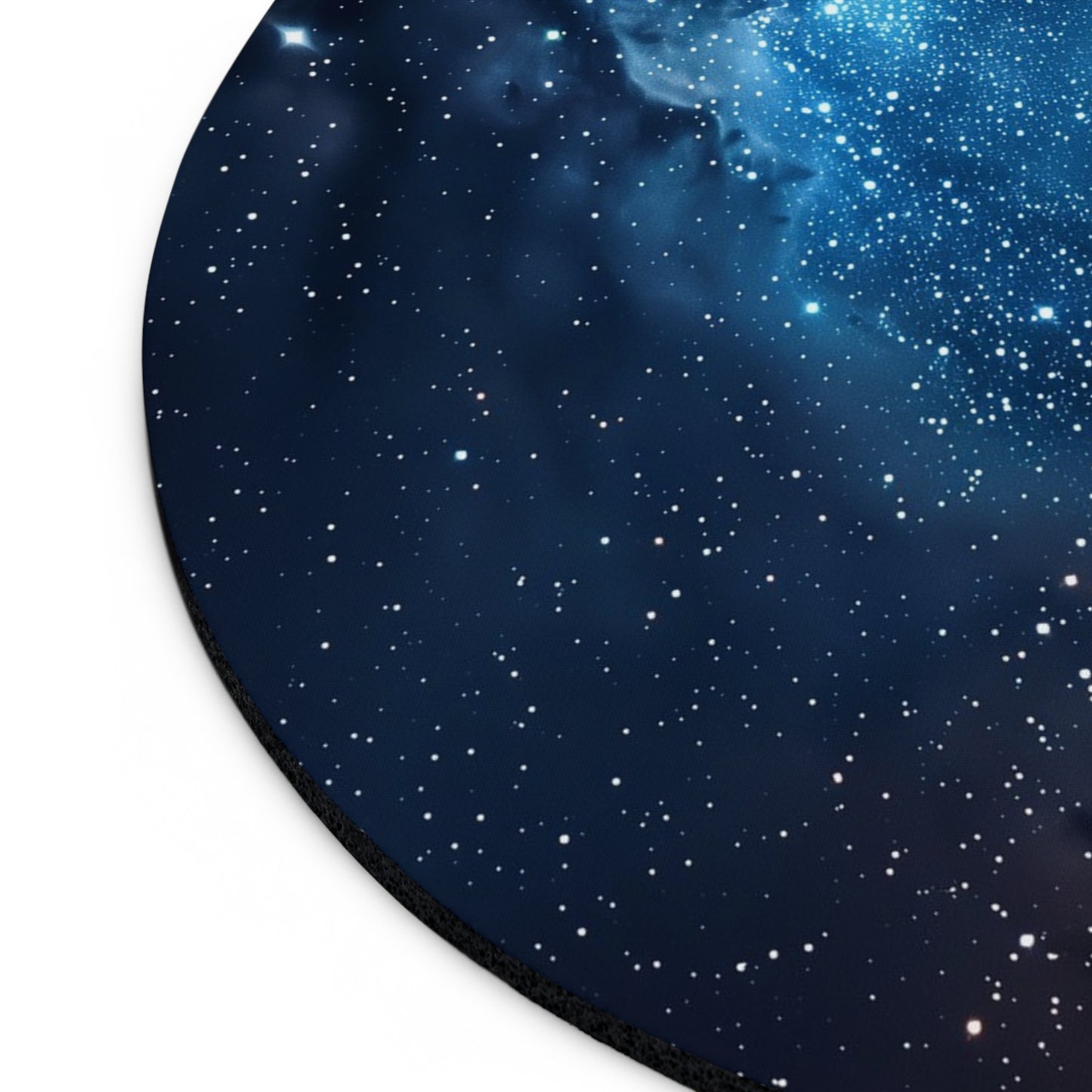 Deep Space Galaxy Design Personalized Mouse Pad - Custom Round or Rectangle Neoprene Mousepad with Non-Slip Rubber Bottom