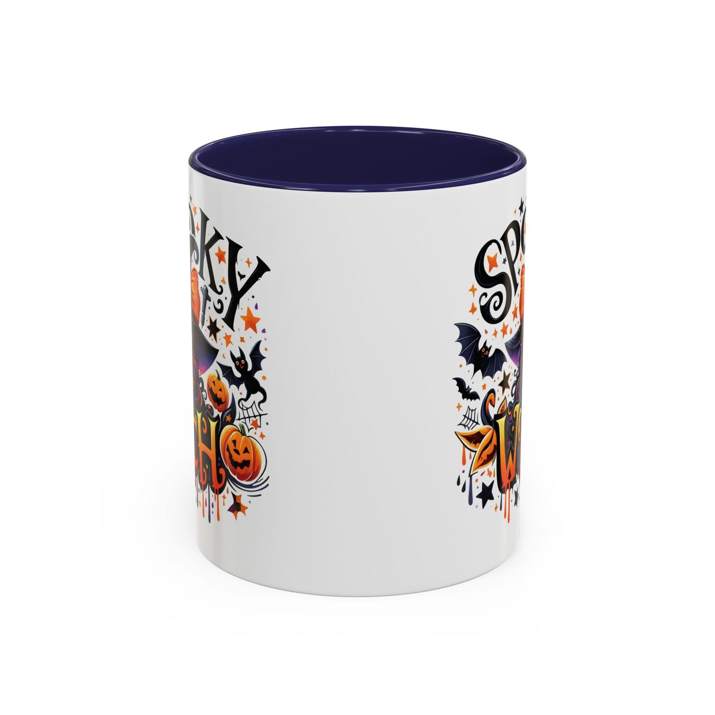 Spooky Witch Halloween Mug | Colorful Witch and Pumpkin Design | 11oz and 15oz Ceramic Coffee Cup