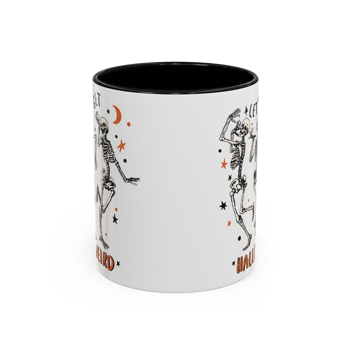 Lets Get Halloweird Halloween Mug | Dancing Skeleton Design | Funny Spooky Coffee Mug | Fall Drinkware | Unique Halloween Gift