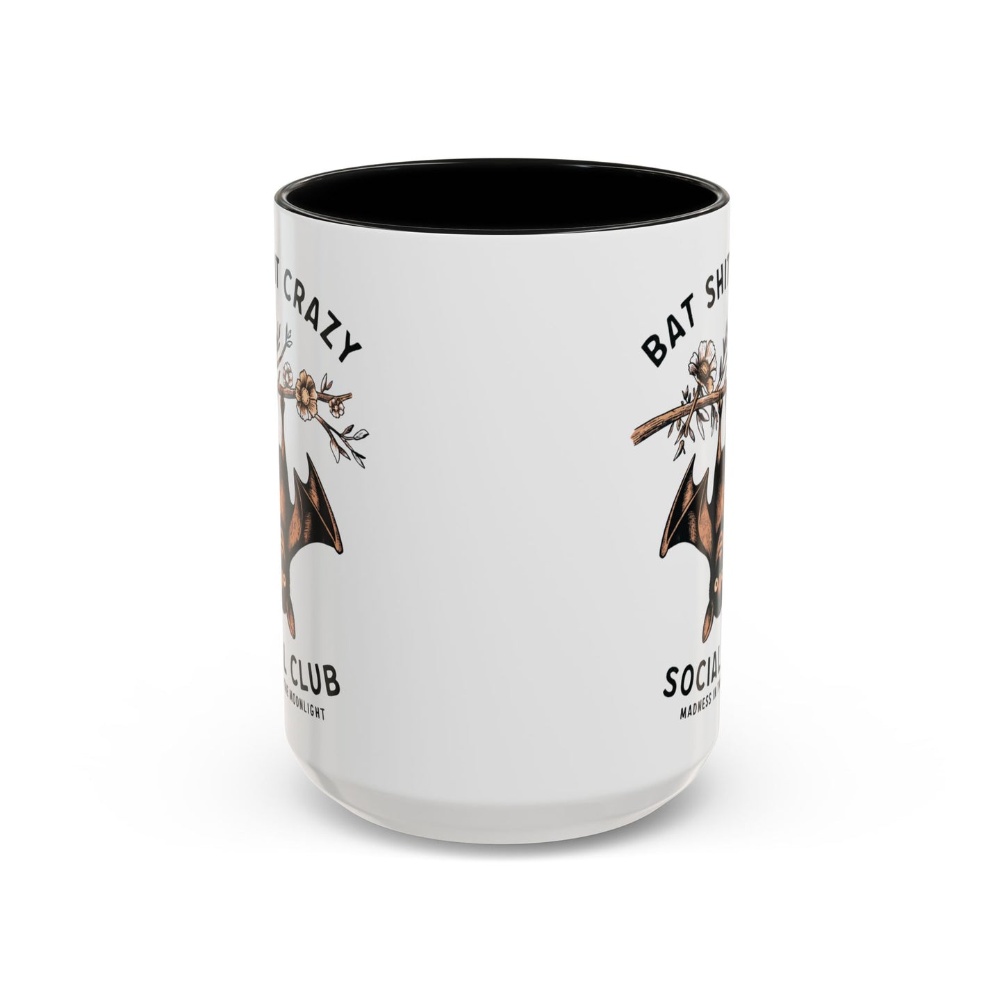 Bat Crazy Social Club Mug | Quirky Bat Design | Halloween Coffee Mug | Funny Halloween Drinkware