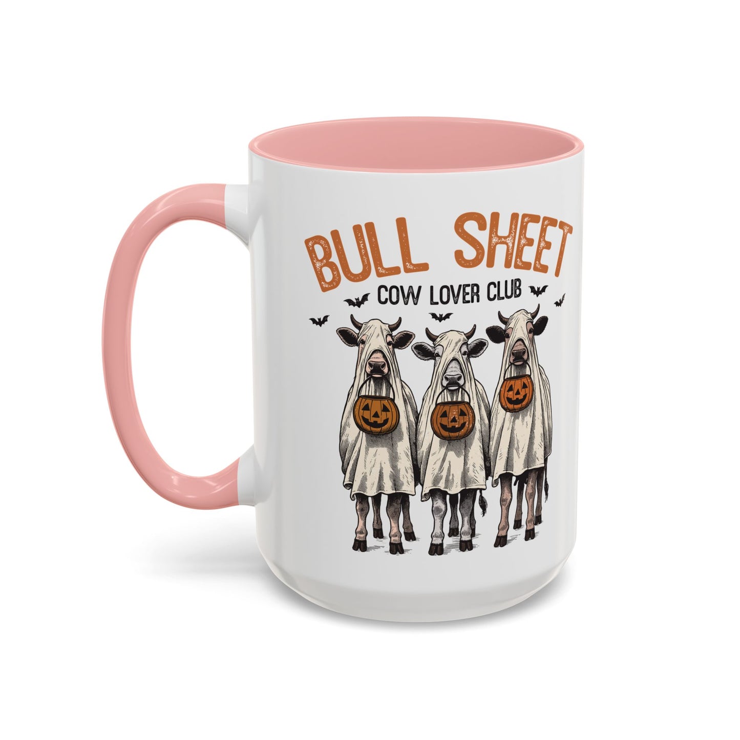 Bull Sheet Cow Lover Club Mug | Halloween Cow Design | Funny Ghost Cows Coffee Cup