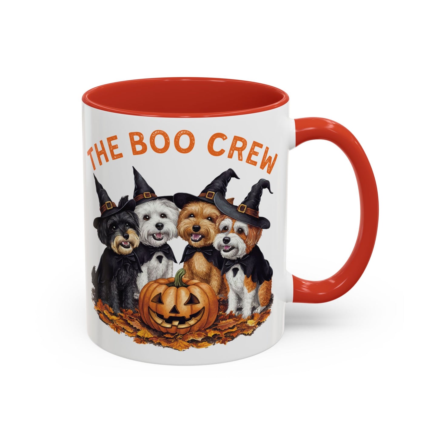 The Boo Crew Halloween Dog Mug | Adorable Dog Pack with Witch Hats | Spooky Fall Coffee Mug | Halloween Gift for Dog Lovers