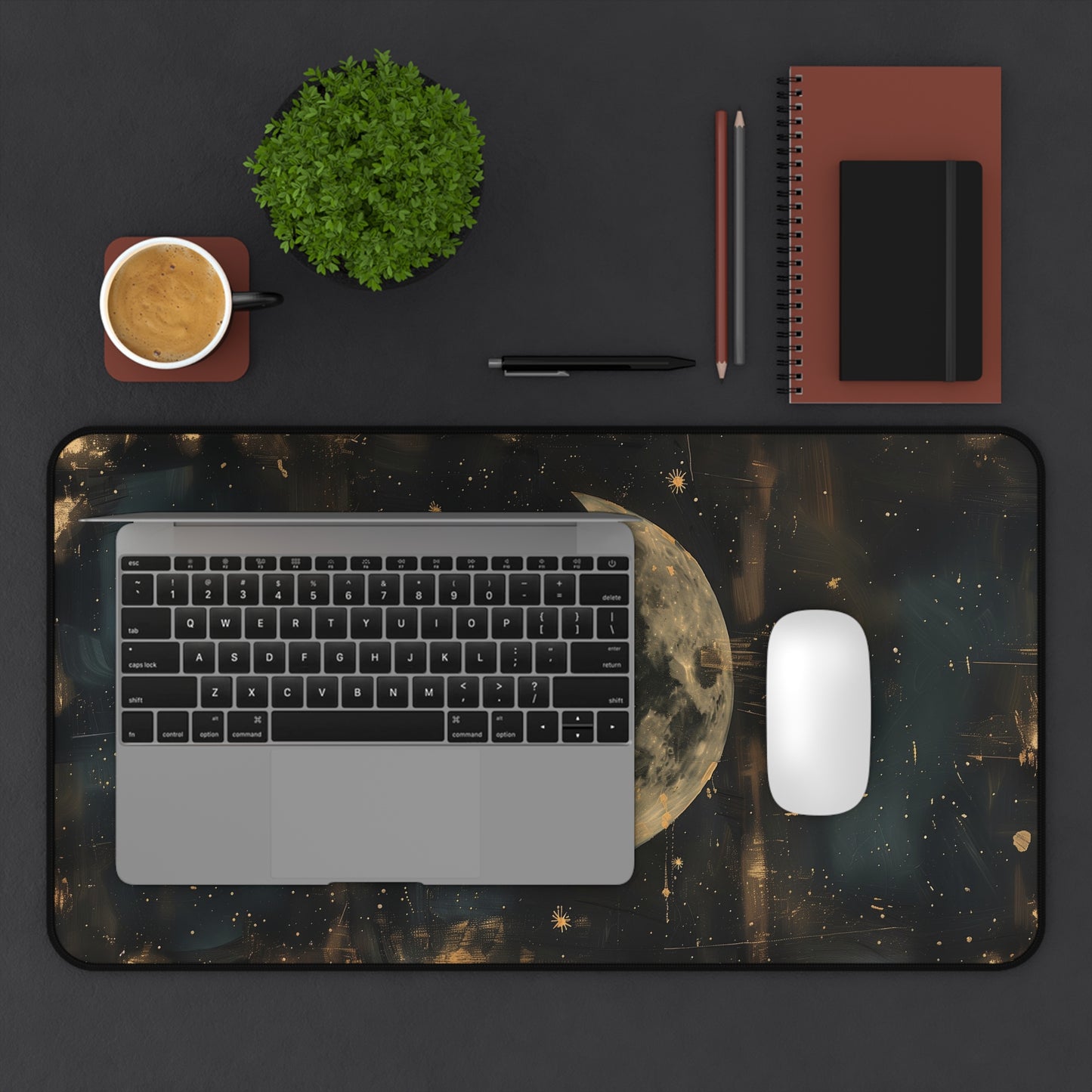 Celestial Moon Desk Mat | Gaming Mouse Pad | Neoprene | Anti-Slip | 3 Sizes Available