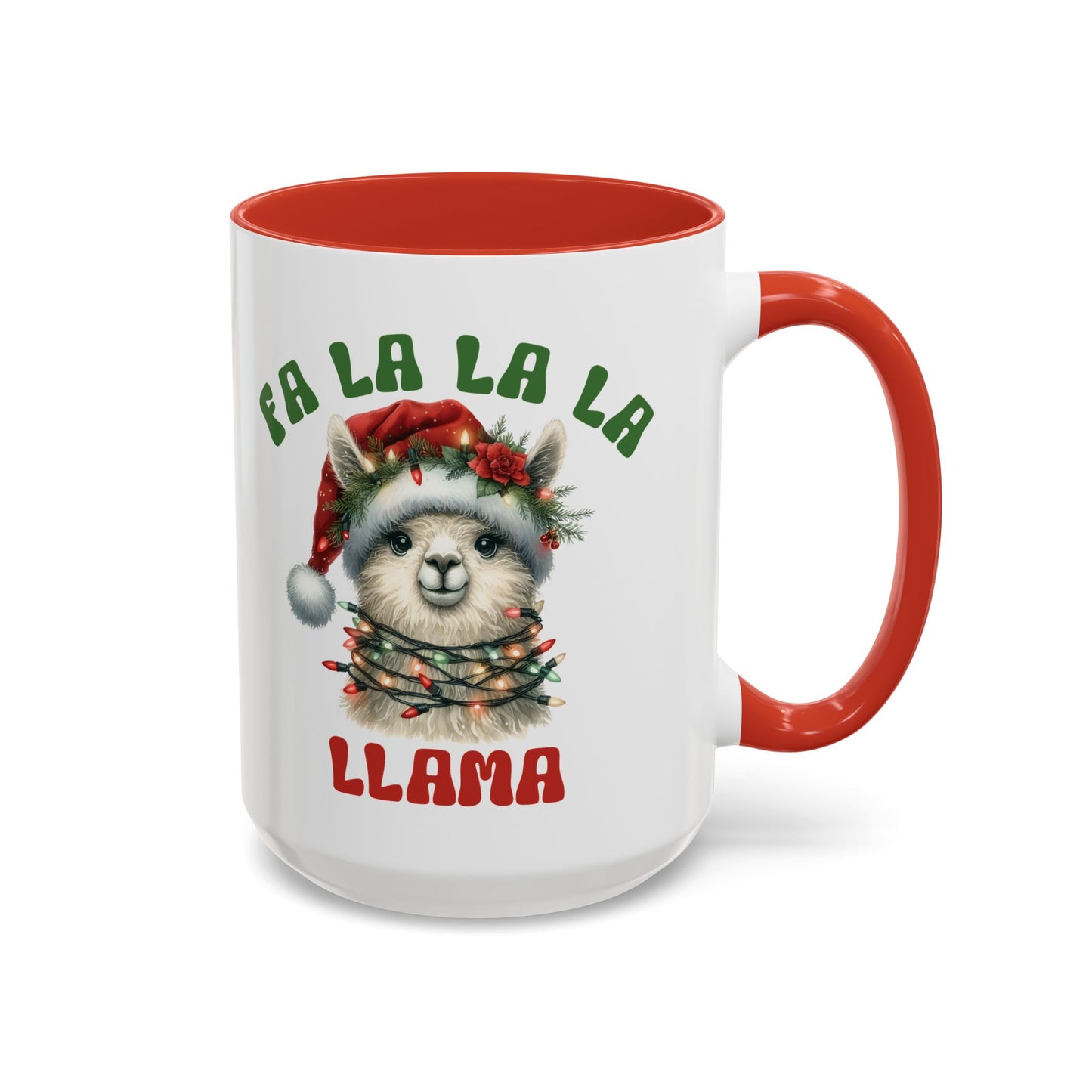 Fa La La La Llama Mug - Adorable Christmas Llama Design - Perfect for Holiday Fun