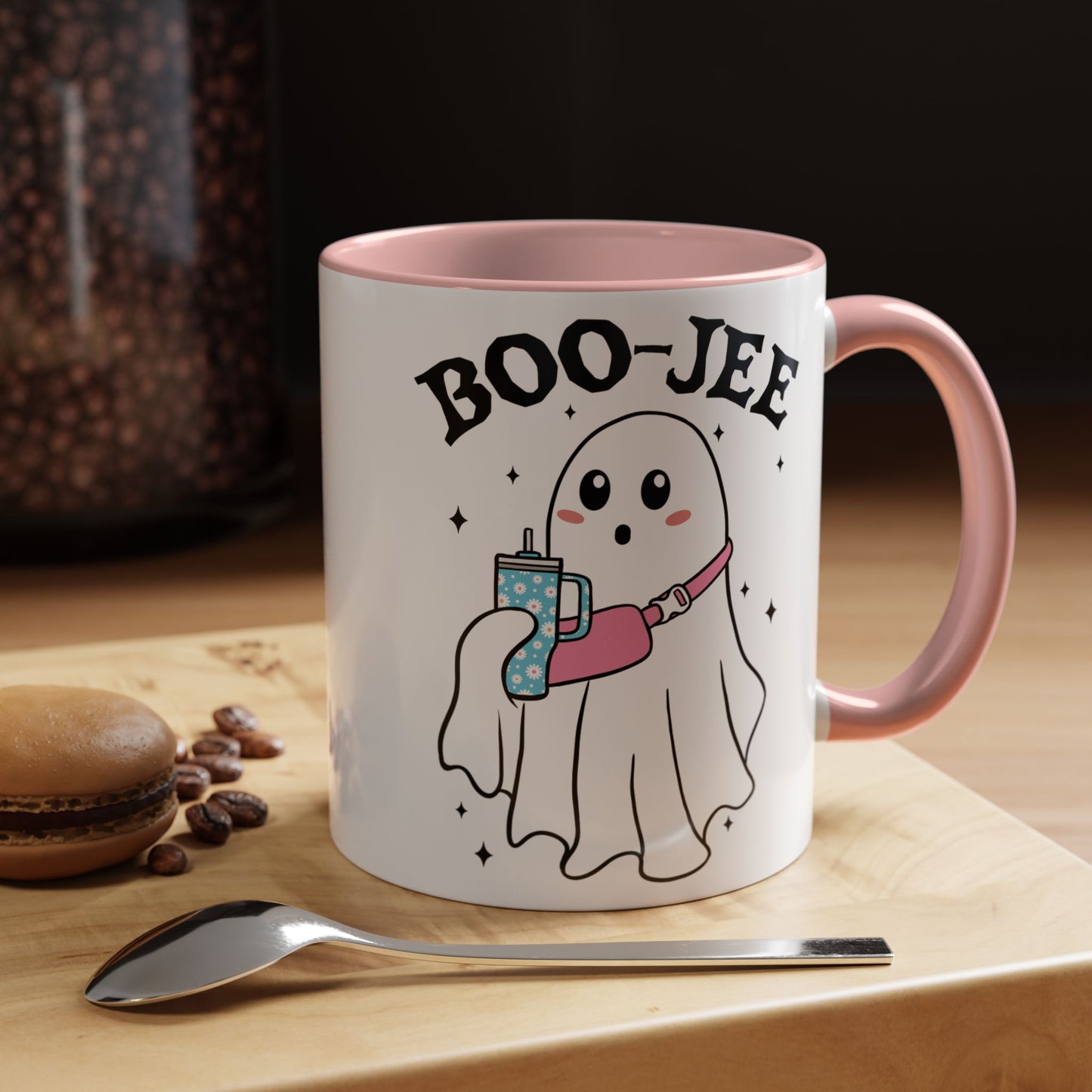 Boo-Jee Halloween Ghost Mug | 11oz and 15oz Ceramic Coffee Cup | Cute and Stylish Design