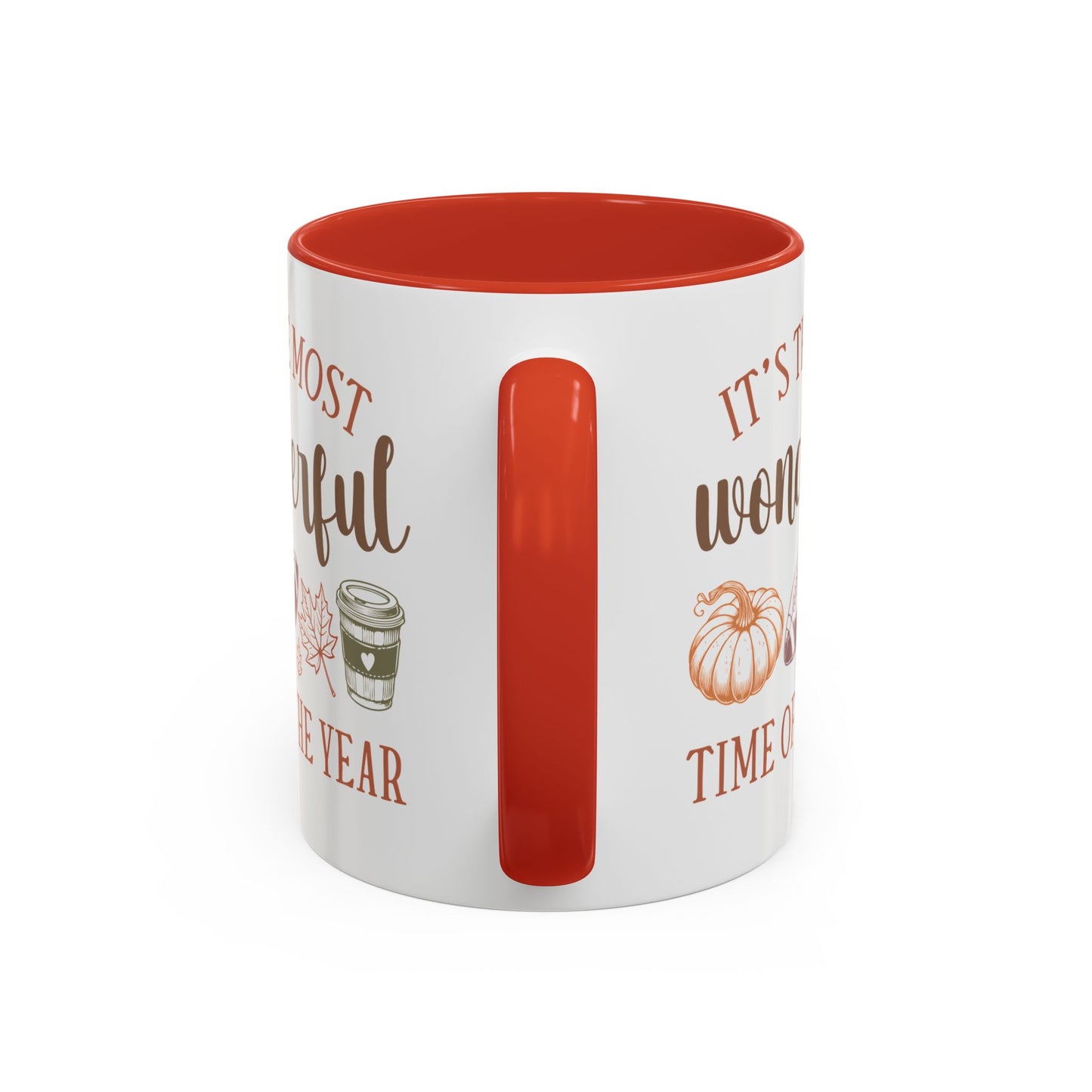 Most Wonderful Time of the Year Fall Mug | 11oz and 15oz Ceramic Coffee Cup | Autumn, Football & Pumpkin Design