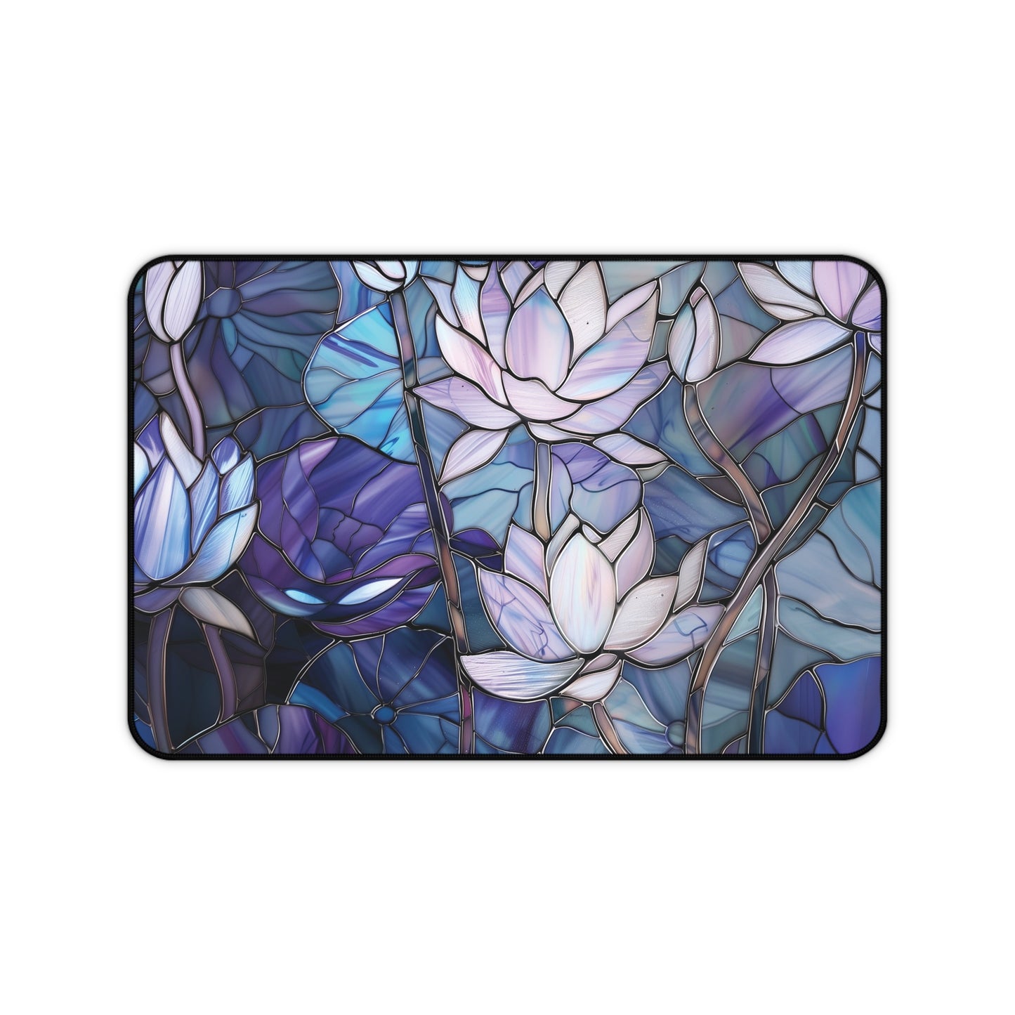 Stained Glass Lotus Mousepad, Gaming Mousepad, Large Mousepad, Keyboard Mouse Mat, Desk Pad for Work Game Home XL 3 Sizes