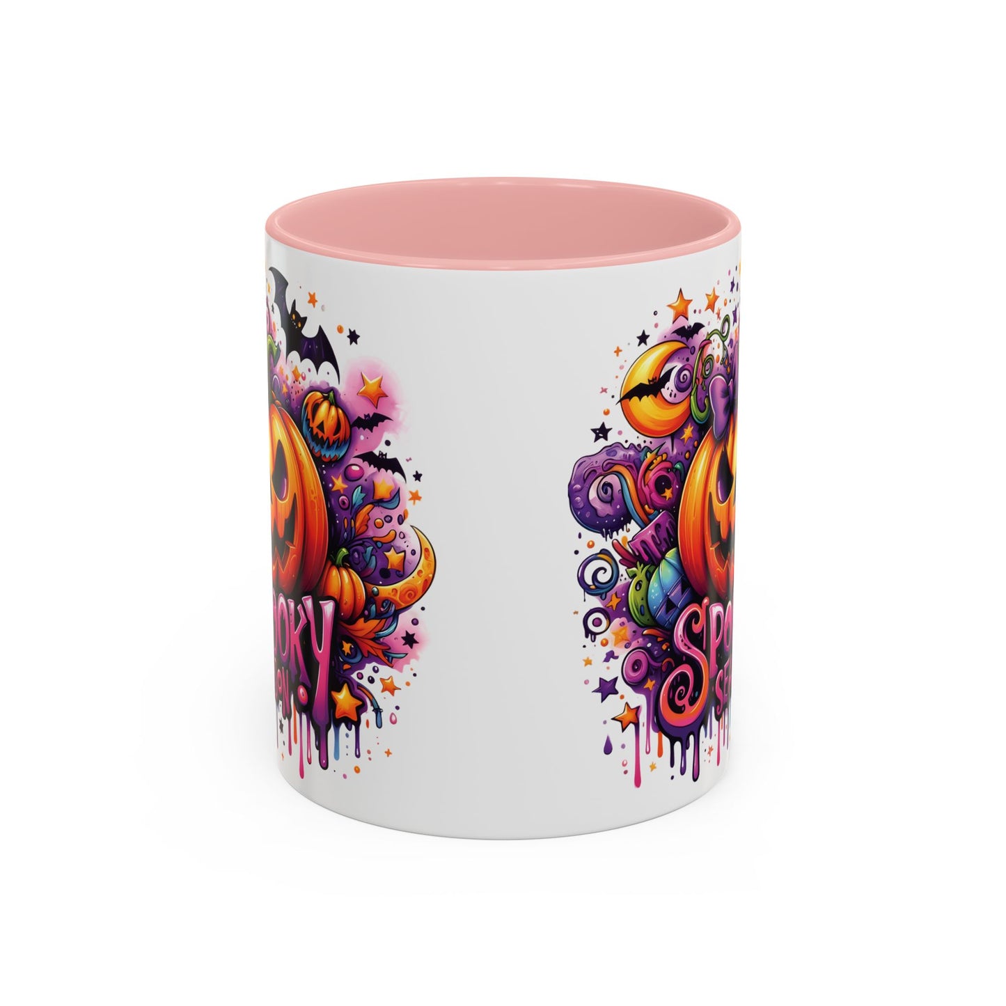 Spooky Season Halloween Mug | Colorful Jack-O'-Lantern Design | 11oz and 15oz Ceramic Coffee Cup