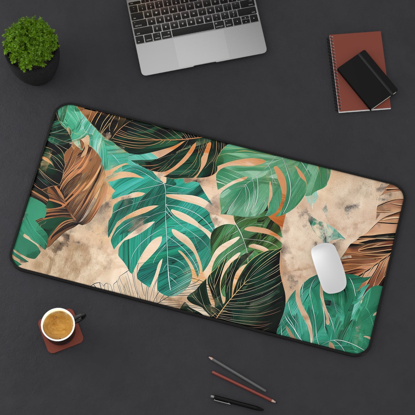 Tropical Leaf Art Mousepad, Gaming Mousepad, Large Mousepad, Keyboard Mouse Mat, Desk Pad for Work Game Home XL 3 Sizes