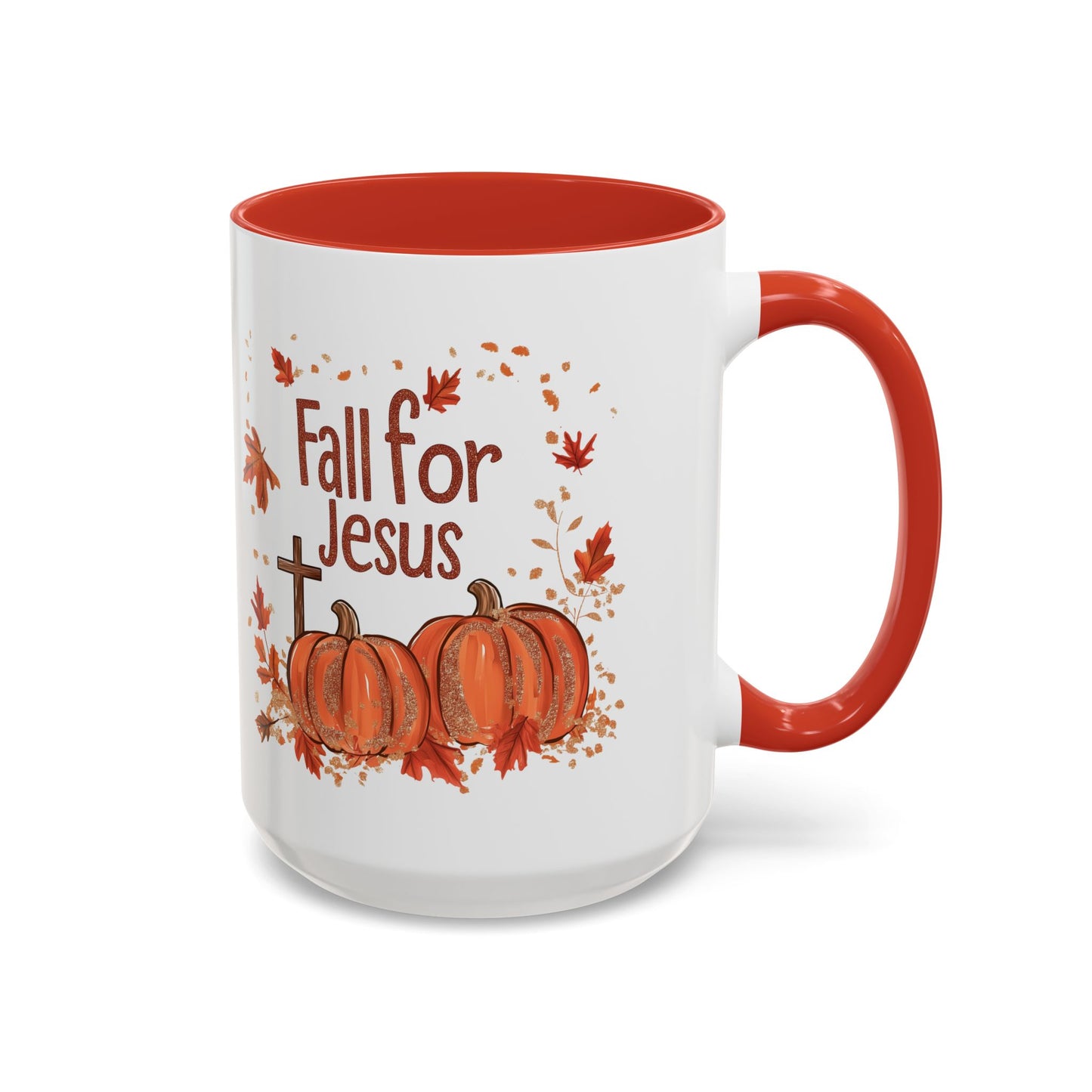 Fall for Jesus Ceramic Mug - Faith-Inspired Autumn Pumpkin Design - Perfect for Fall and Spiritual Reflection