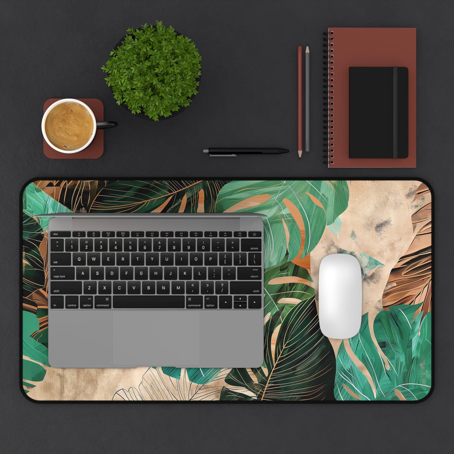 Tropical Leaf Art Mousepad, Gaming Mousepad, Large Mousepad, Keyboard Mouse Mat, Desk Pad for Work Game Home XL 3 Sizes