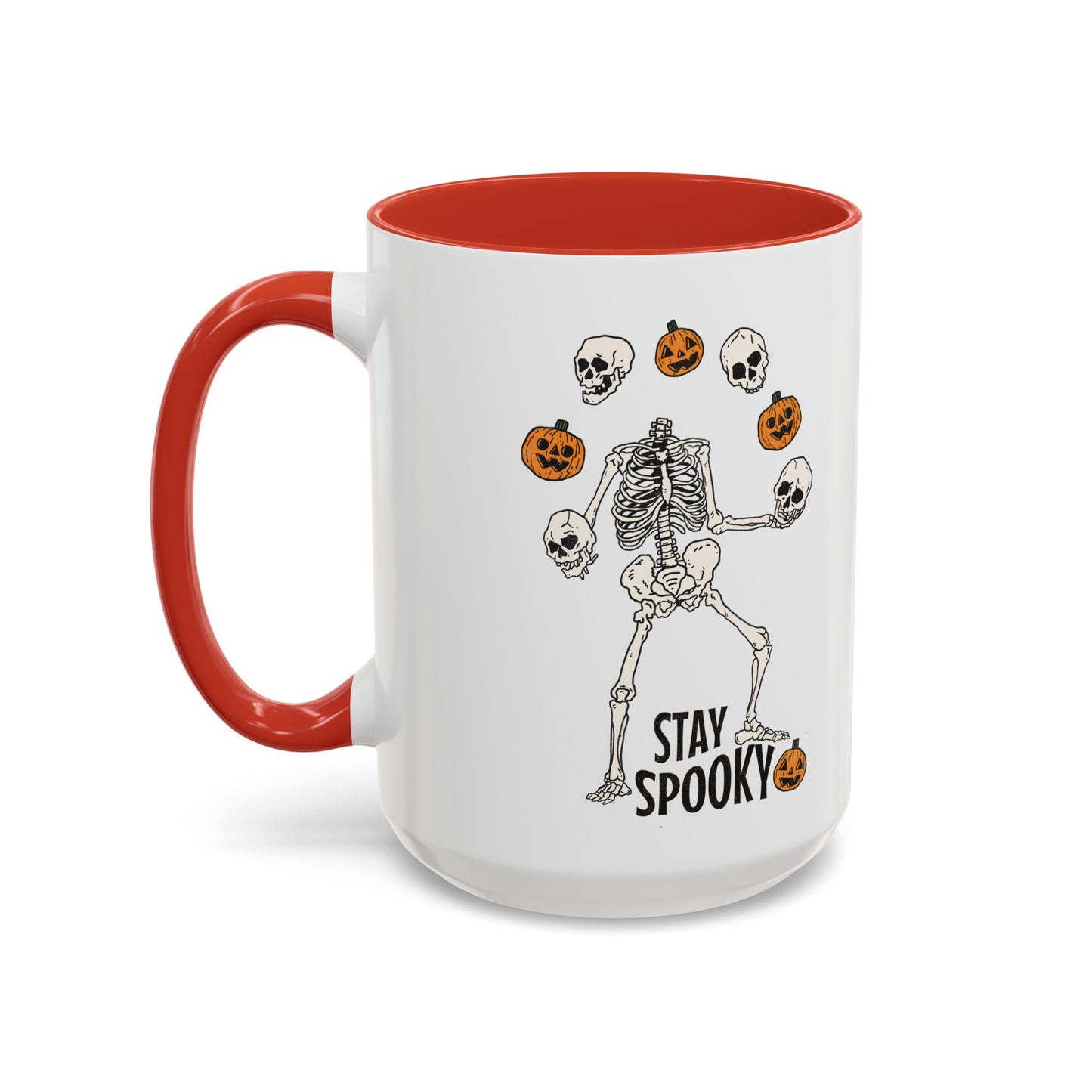 Stay Spooky Halloween Mug | Juggling Skeleton Design | Funny Halloween Coffee Mug | Fall Drinkware