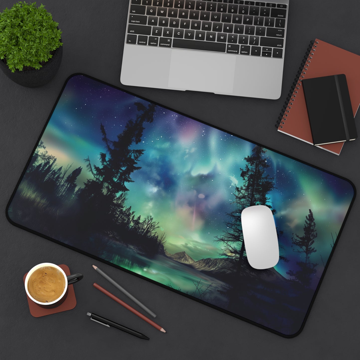 Northern Lights Desk Mat | Gaming Mouse Pad | Neoprene | Anti-Slip | 3 Sizes Available