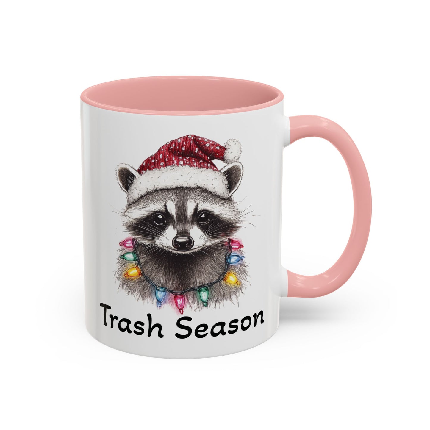 Trash Season Cute Racoon Ceramic Mug - Funny Christmas Raccoon Design - Perfect for Holiday Humor