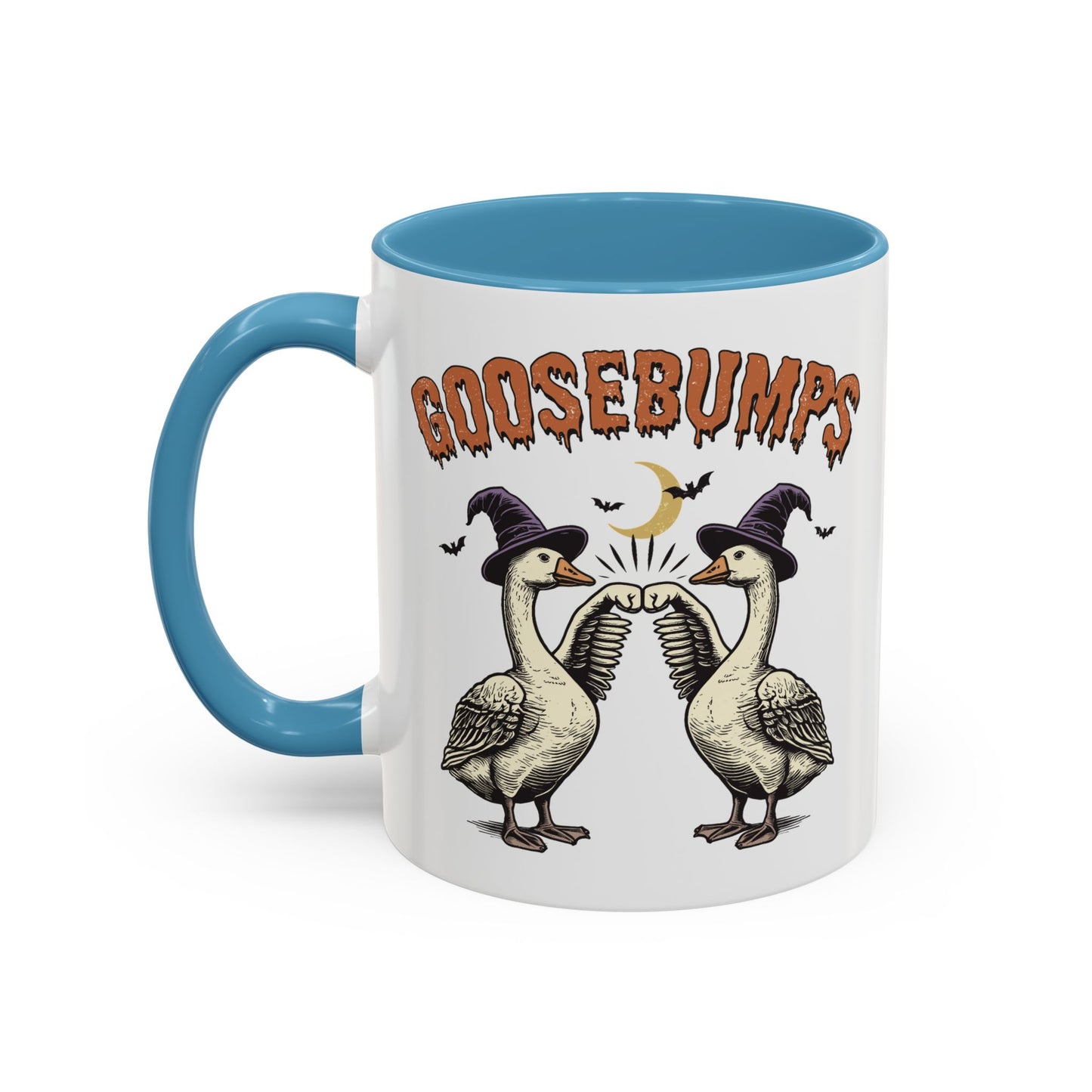 Goosebumps Halloween Mug | Funny Goose Coffee Mug | Spooky Season Farmhouse Mug | 11oz and 15oz Ceramic Mug