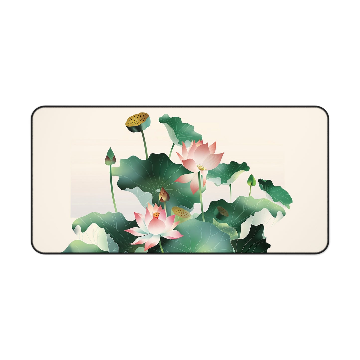 Lotus Blossom Desk Mat | Elegant Anti-Slip | 3 Sizes | Office Decor