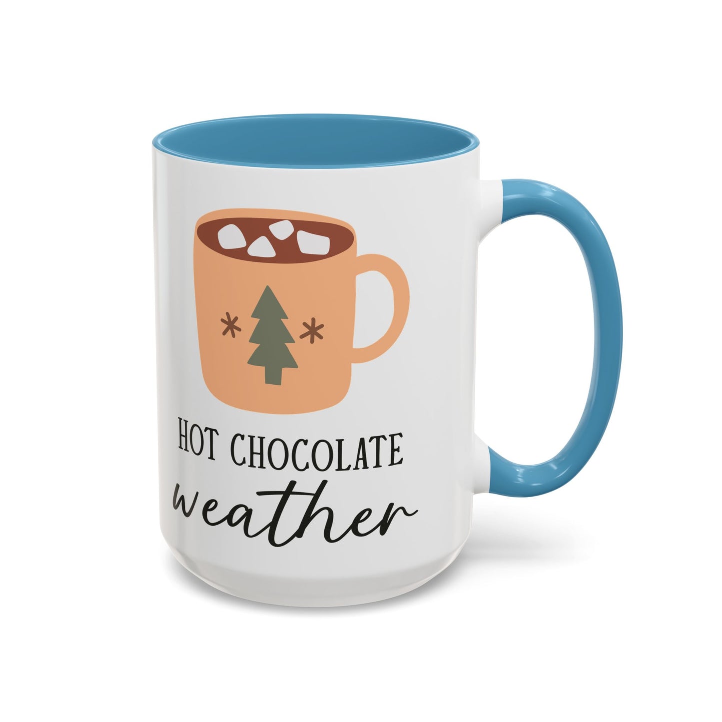 Hot Chocolate Weather Mug | Cozy Winter Drinkware | Minimalist Holiday Mug | Christmas Coffee Mug