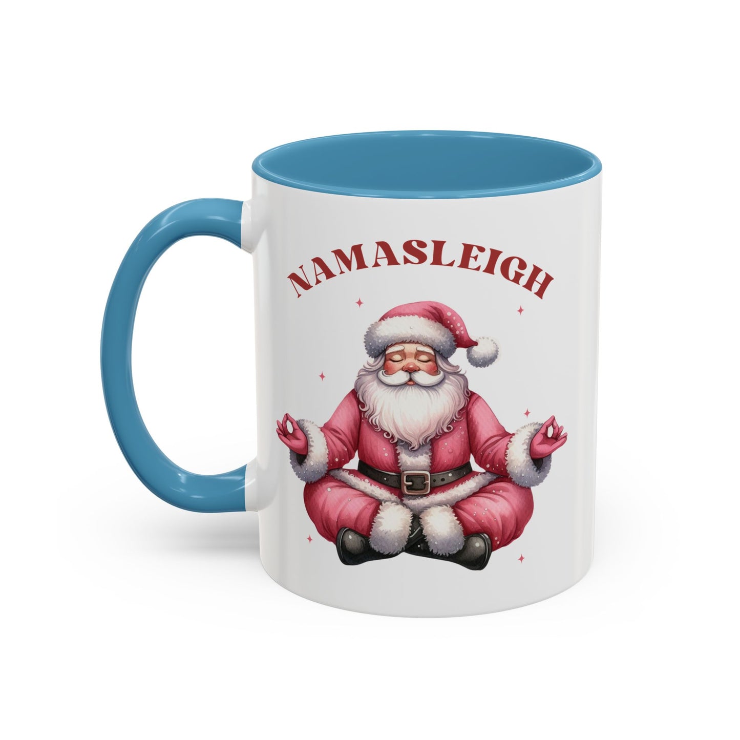 Namasleigh Santa Mug | Yoga Christmas Mug | Funny Holiday Coffee Cup