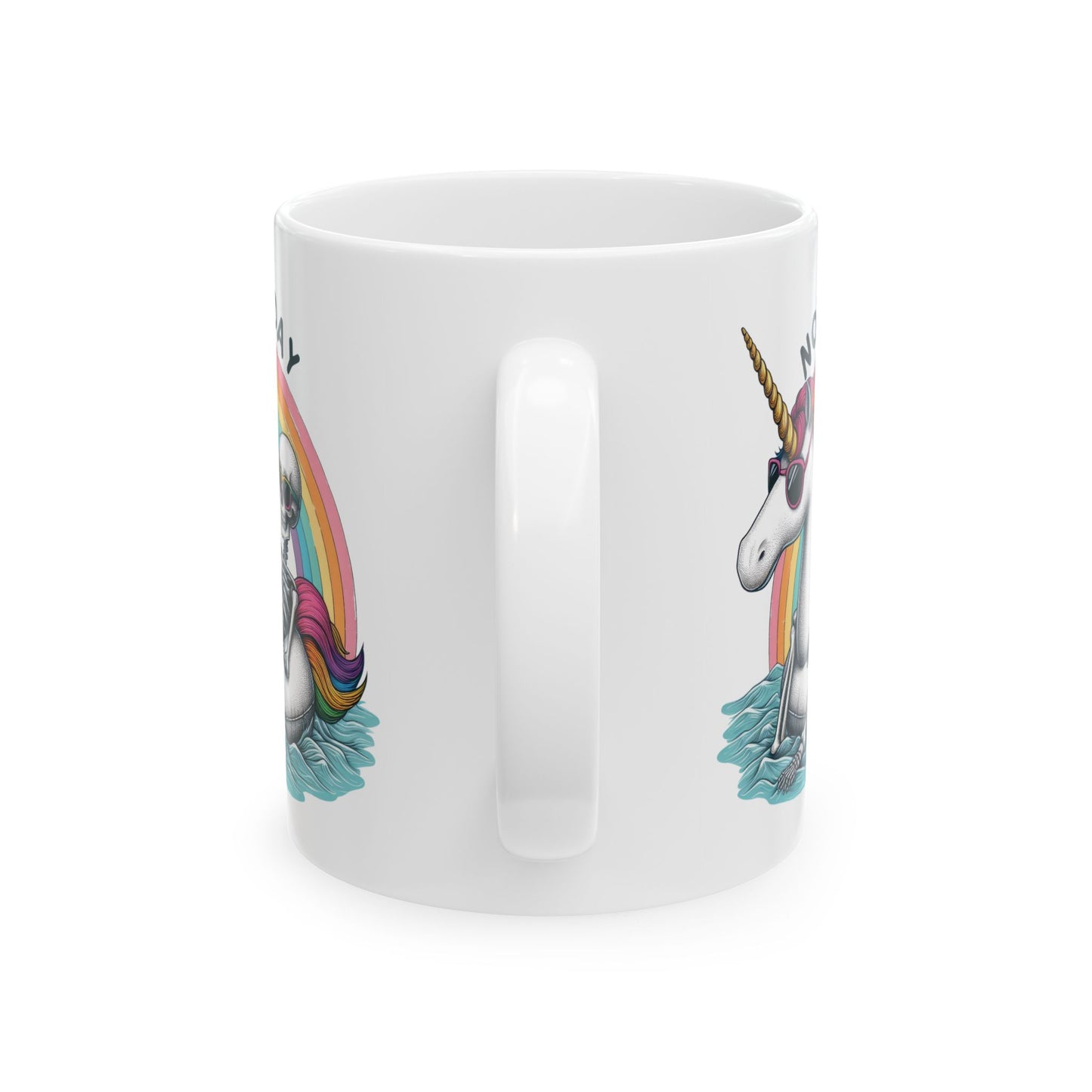 Not Today Skeleton Unicorn Mug | Funny Rainbow Float Coffee Cup | Quirky Lazy Day Gift