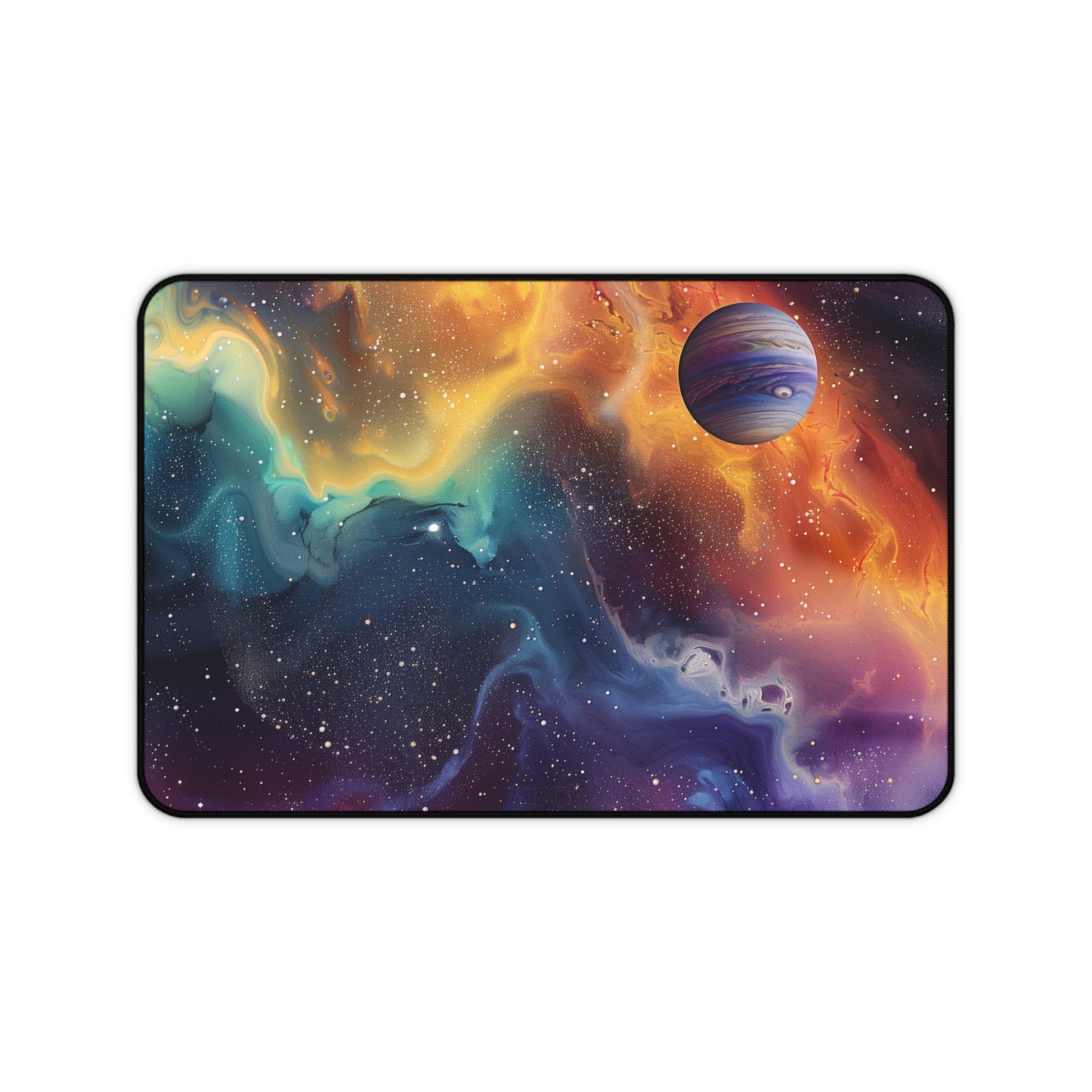 Cosmic Nebula Computer Desk Mat | Galactic Mouse Pad | Anti-Slip Neoprene Desk Mat for Home Office | 3 Sizes Available