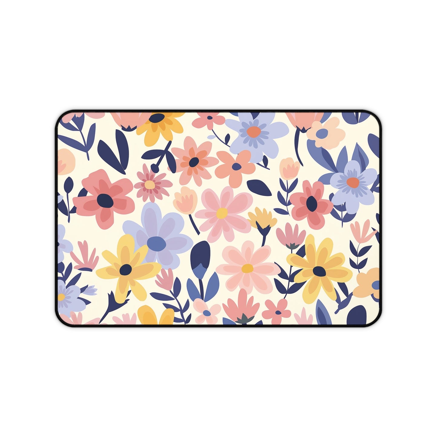 Pastel Floral Pattern Mousepad, Gaming Mousepad, Large Mousepad, Keyboard Mouse Mat, Desk Pad for Work Game Home XL 3 Sizes