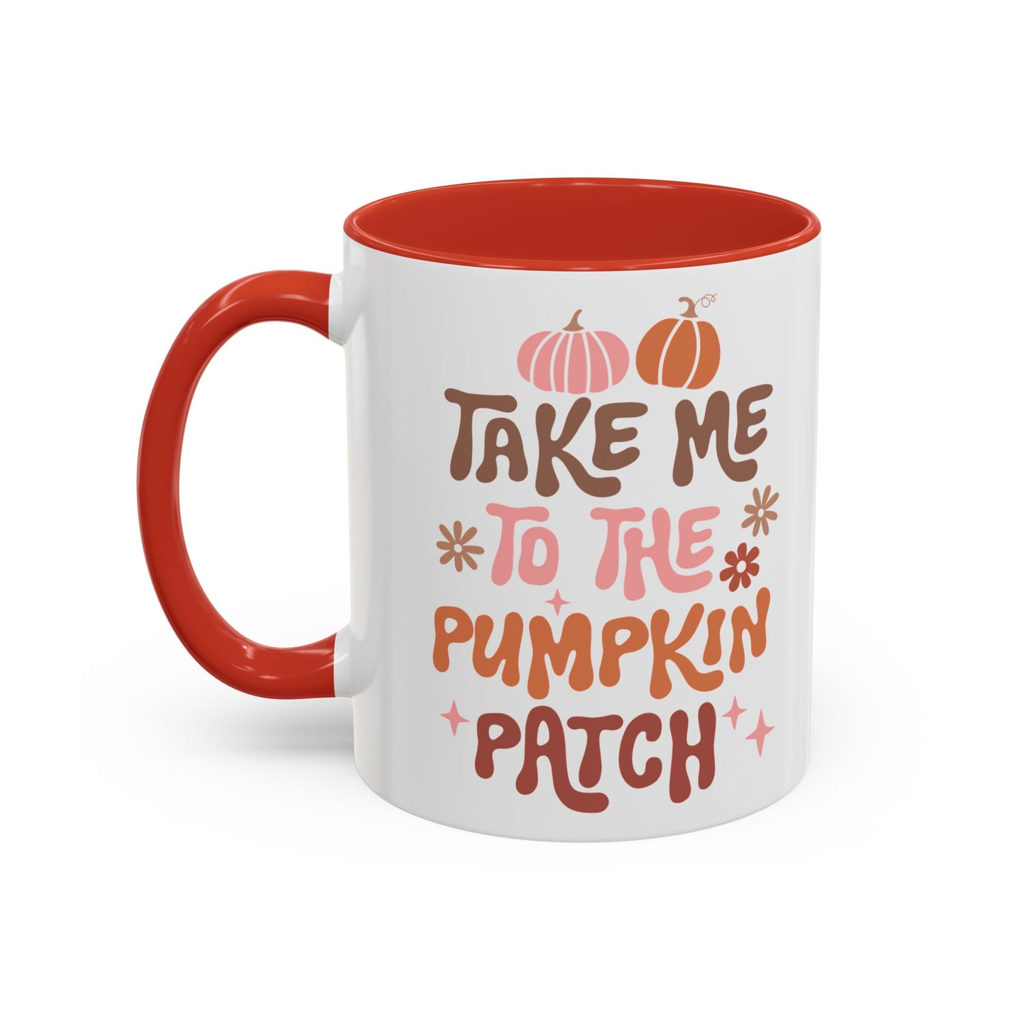 Take Me to the Pumpkin Patch Fall Mug | 11oz and 15oz Ceramic Coffee Cup | Retro Autumn Design