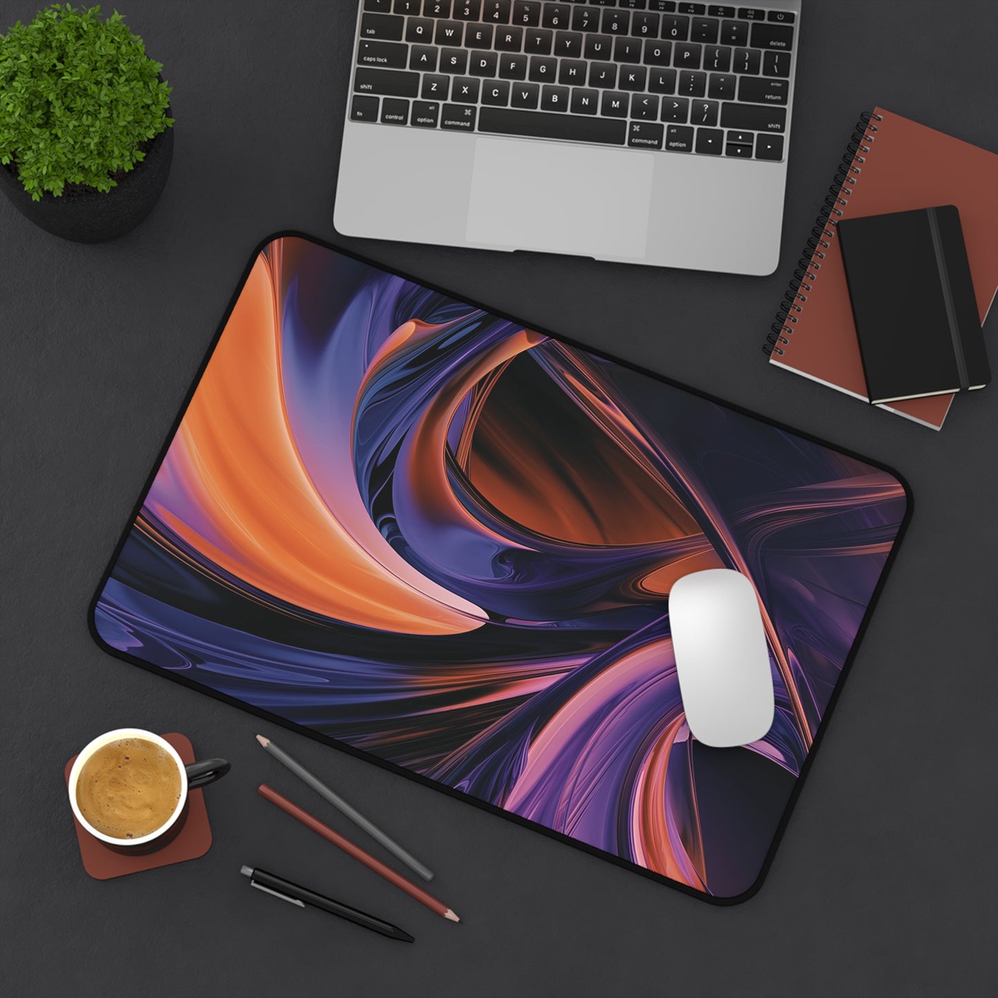 Modern Abstract Desk Mat | Artistic Neoprene Mouse Pad | Anti-Slip Office Desk Mat | 3 Sizes Available