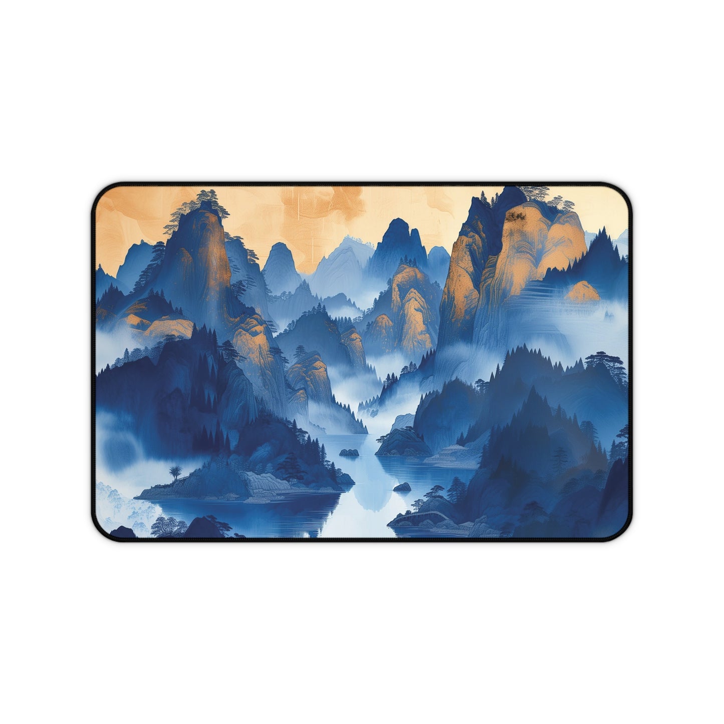 Serene Blue Mountains Desk Mat | Neoprene | Anti-Slip | 3 Sizes