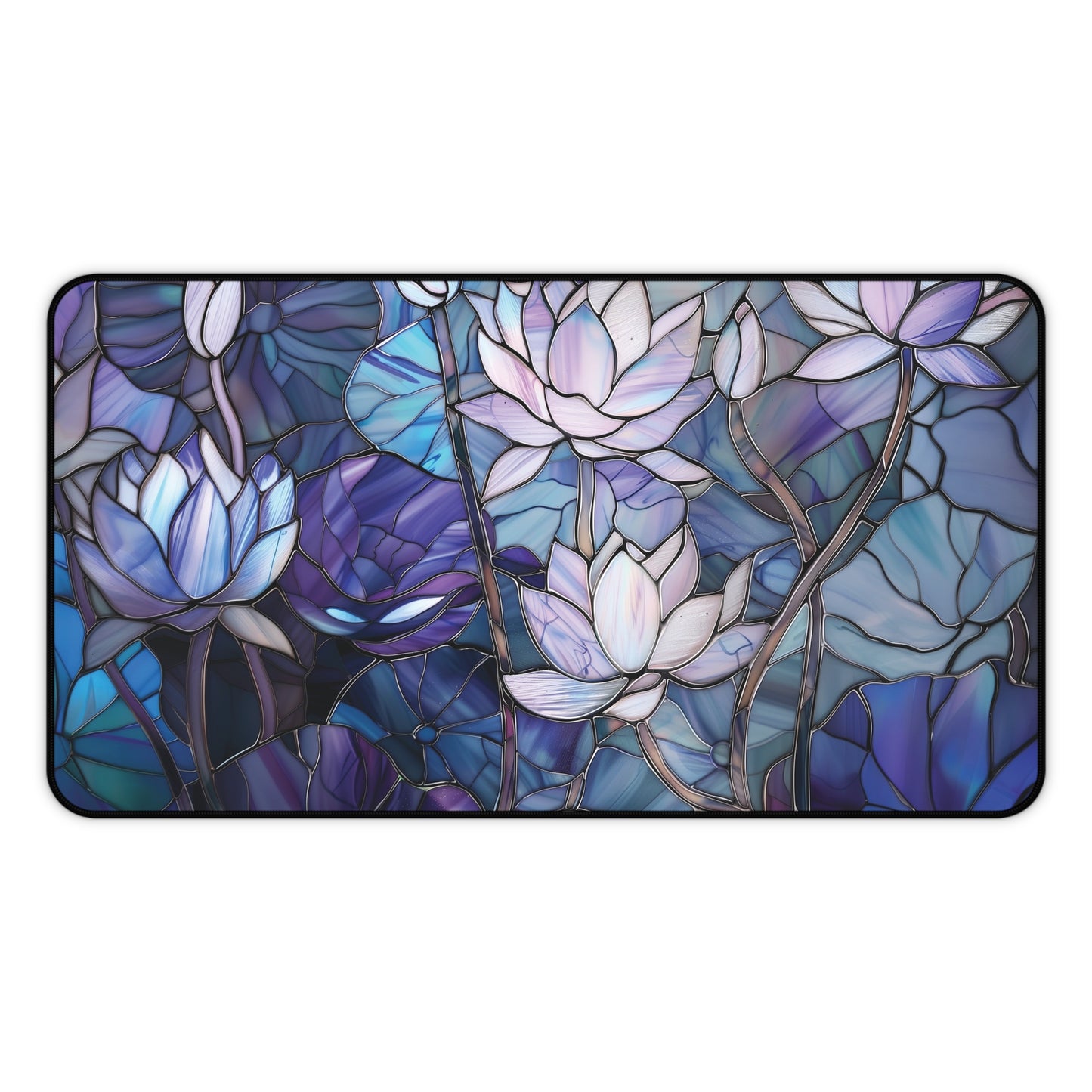 Stained Glass Lotus Mousepad, Gaming Mousepad, Large Mousepad, Keyboard Mouse Mat, Desk Pad for Work Game Home XL 3 Sizes