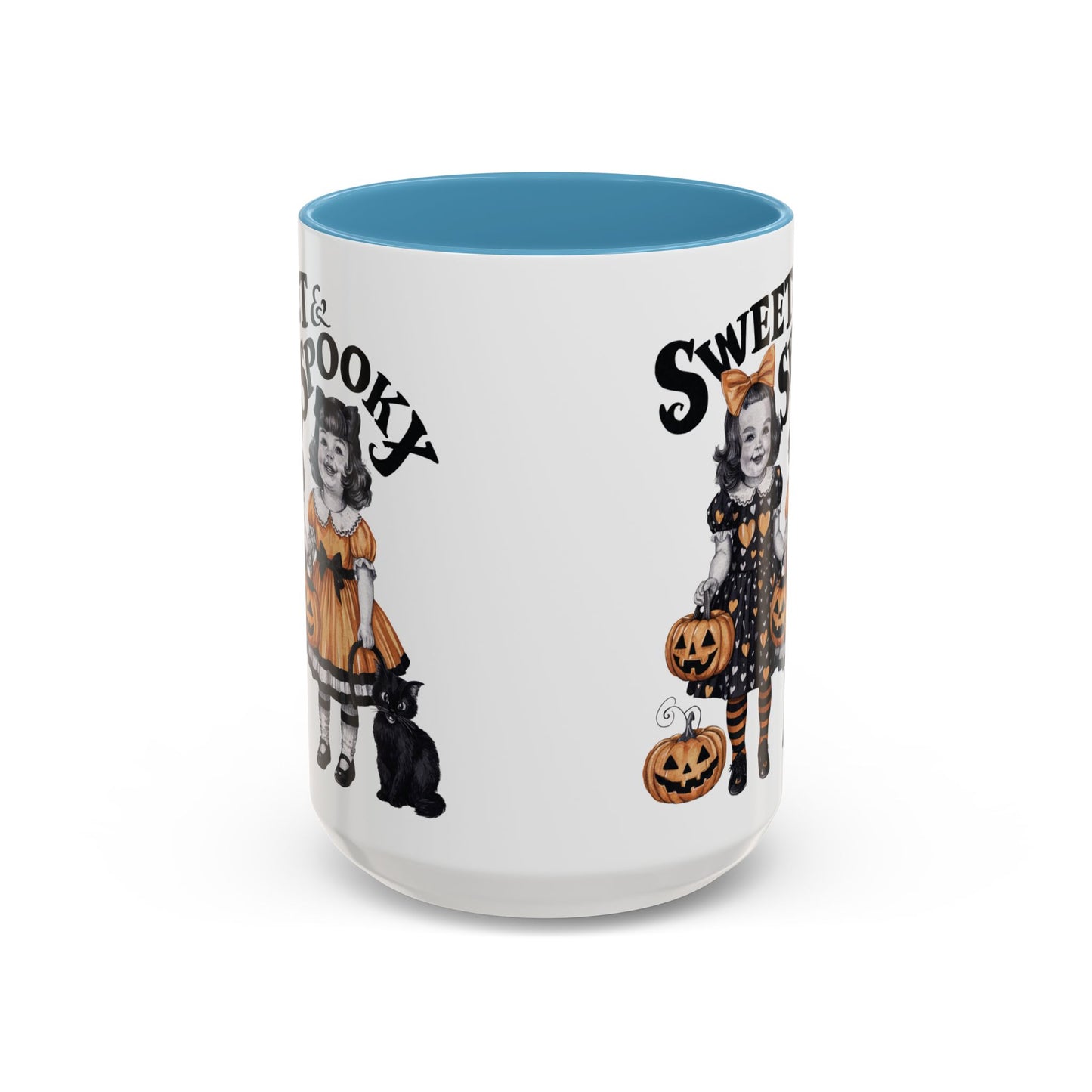 Sweet & Spooky Halloween Mug | Vintage Doll and Pumpkin Design | Cute Halloween Coffee Mug | Fall Drinkware | Trick or Treat Gift