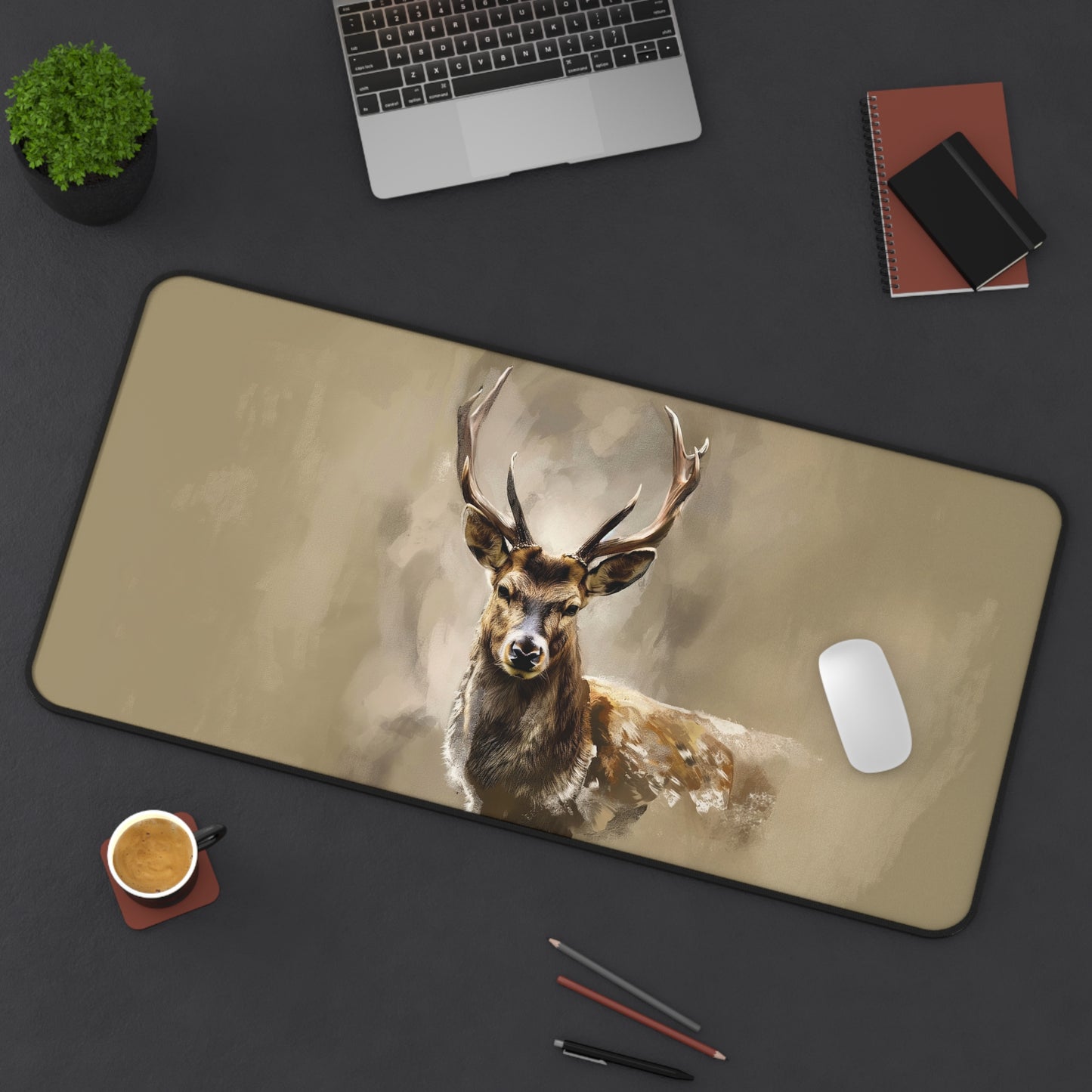 Majestic Deer Art Mousepad, Gaming Mousepad, Large Mousepad, Keyboard Mouse Mat, Desk Pad for Work Game Home XL 3 Sizes