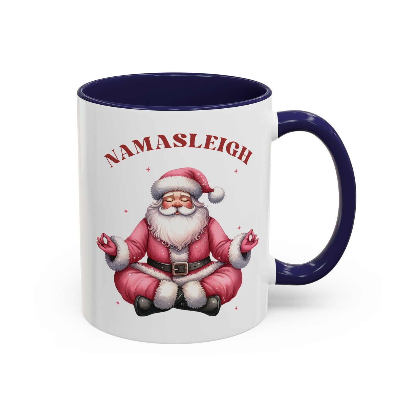 Namasleigh Santa Mug | Yoga Christmas Mug | Funny Holiday Coffee Cup