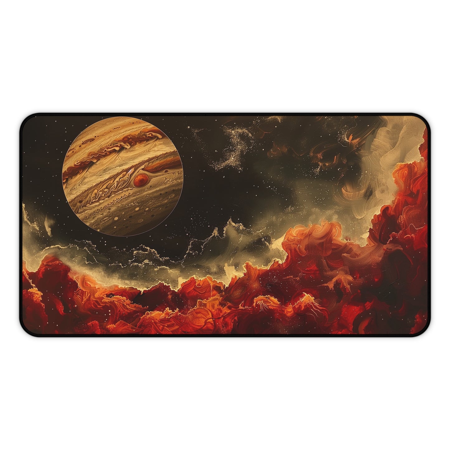 Jupiter Planet Computer Desk Mat | Cosmic Mouse Pad | Anti-Slip Neoprene Desk Mat for Home Office | 3 Sizes Available