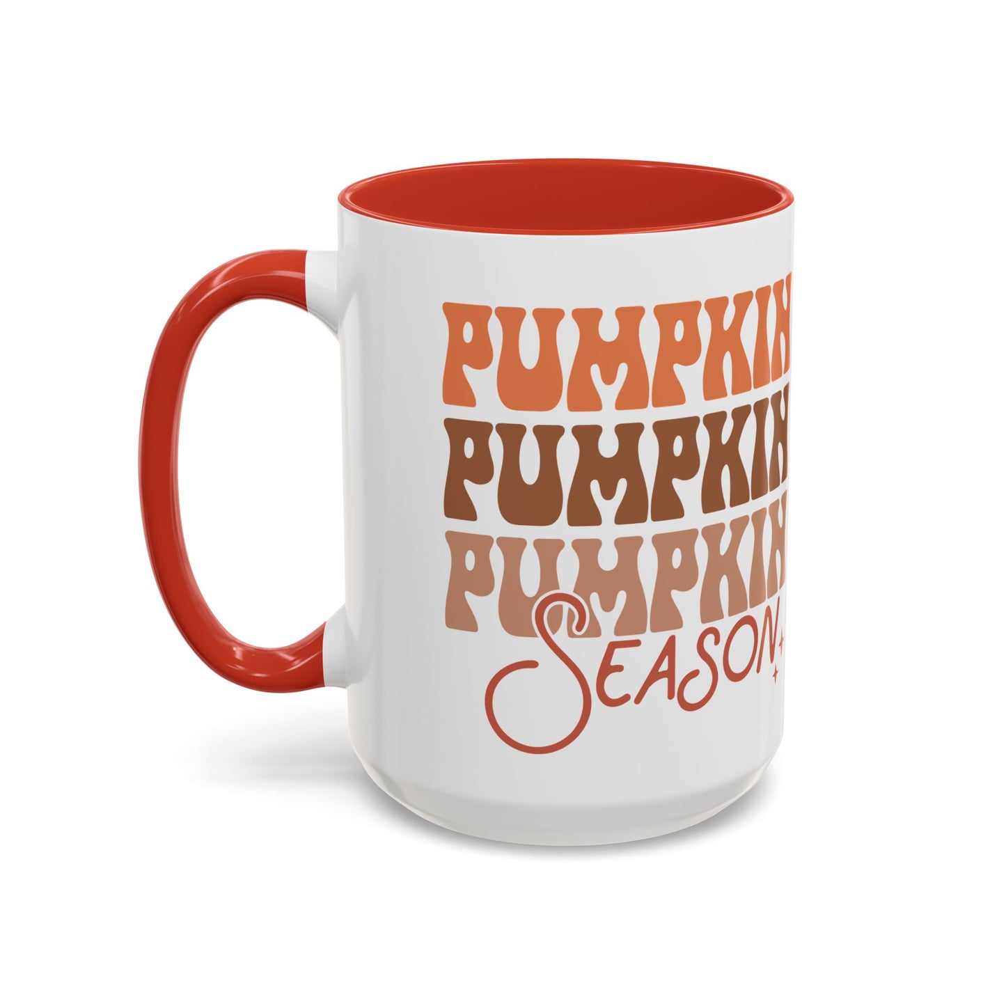 Pumpkin Season Ceramic Mug - 11oz/15oz Fall Coffee Cup | Cozy Autumn Gift | 5 Color Options | Retro Pumpkin Design Mug