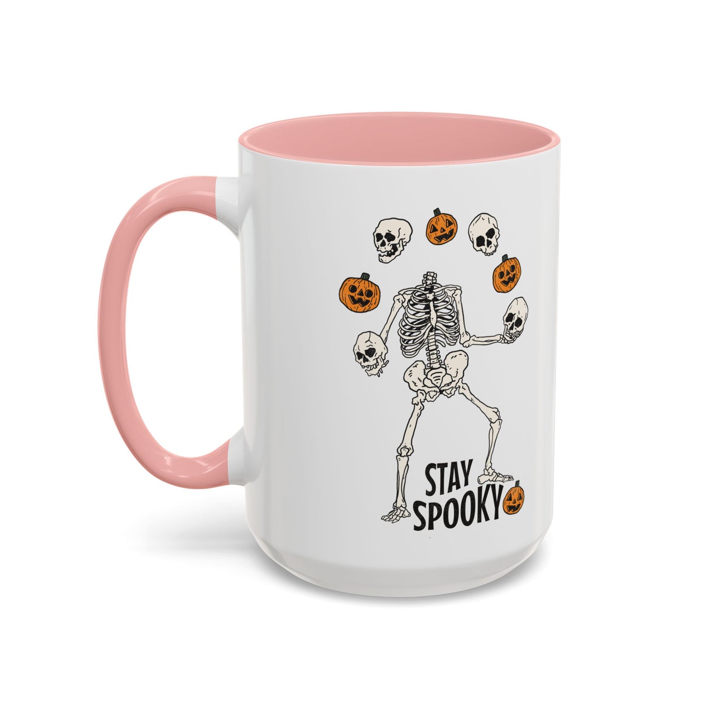 Stay Spooky Halloween Mug | Juggling Skeleton Design | Funny Halloween Coffee Mug | Fall Drinkware