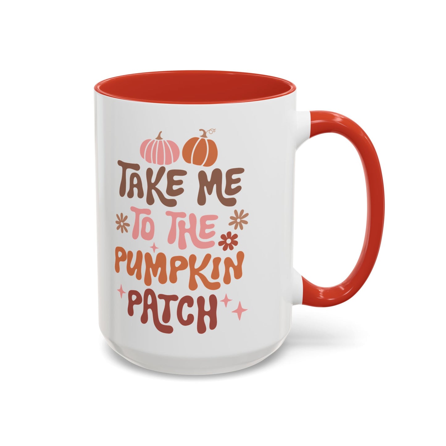 Take Me to the Pumpkin Patch Fall Mug | 11oz and 15oz Ceramic Coffee Cup | Retro Autumn Design