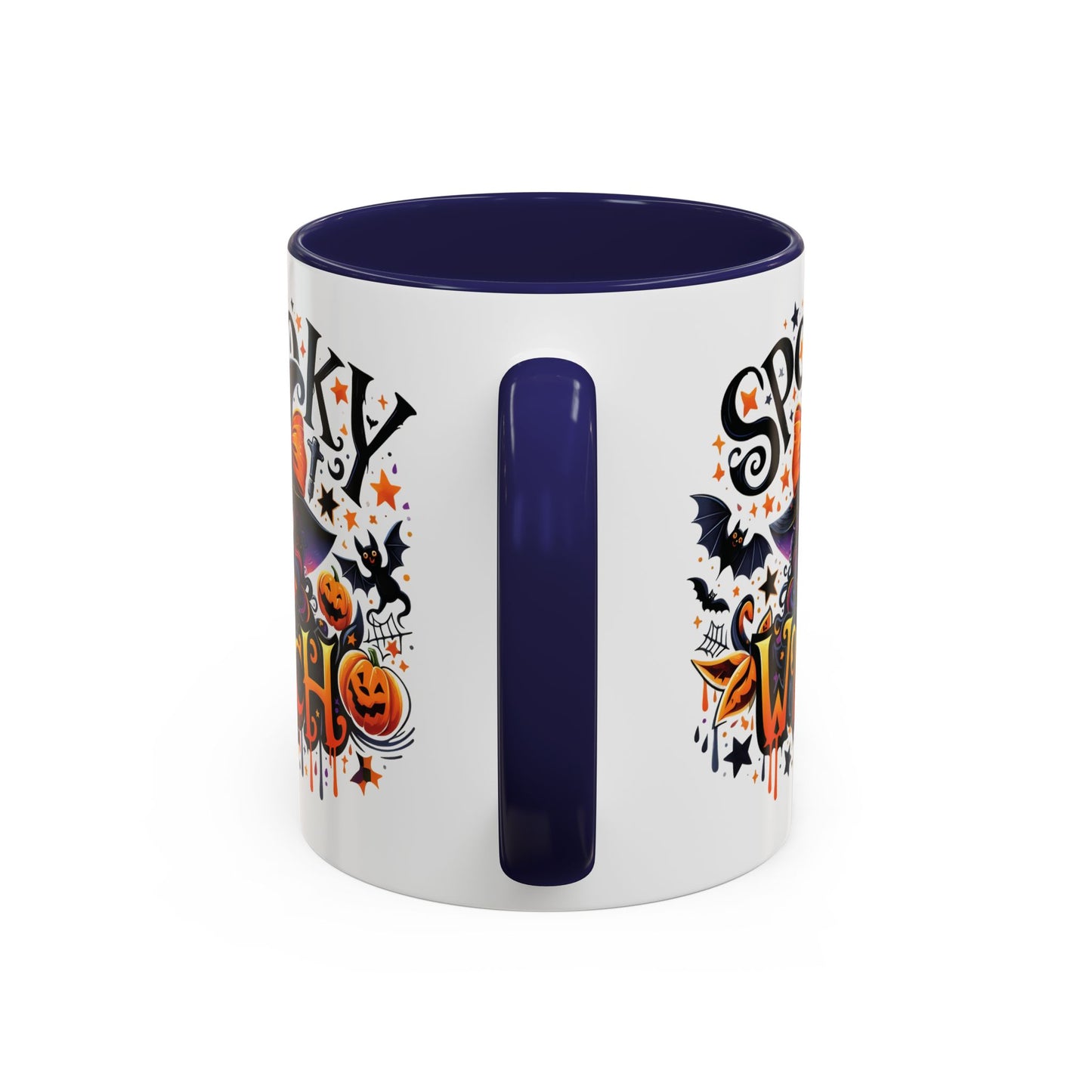 Spooky Witch Halloween Mug | Colorful Witch and Pumpkin Design | 11oz and 15oz Ceramic Coffee Cup