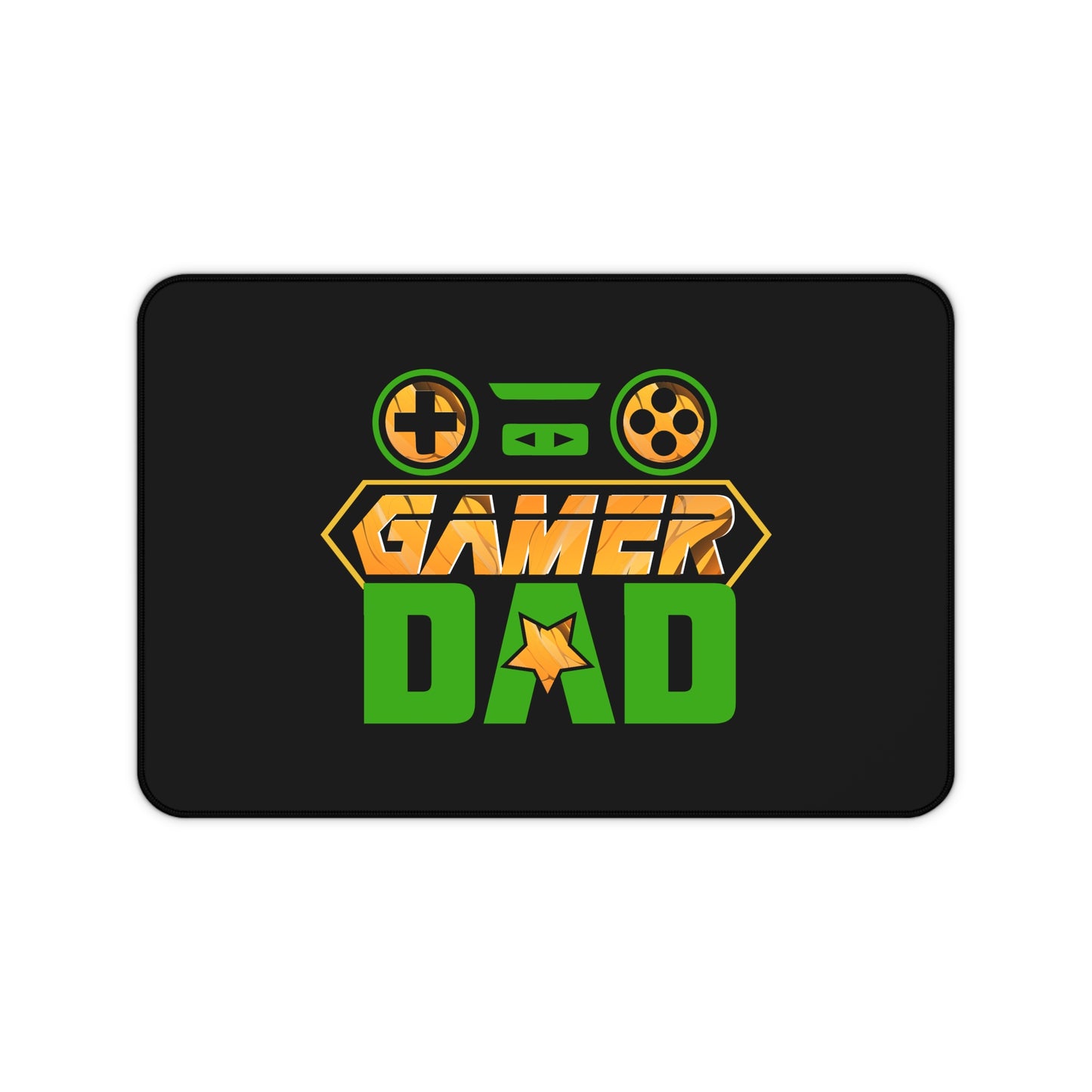 Gamer Dad Desk Mat - Customizable Neoprene Anti-Slip Mouse Pad - Fun Office Decor for Dads - Available in 3 Sizes Daddy Gifts Fathers Day