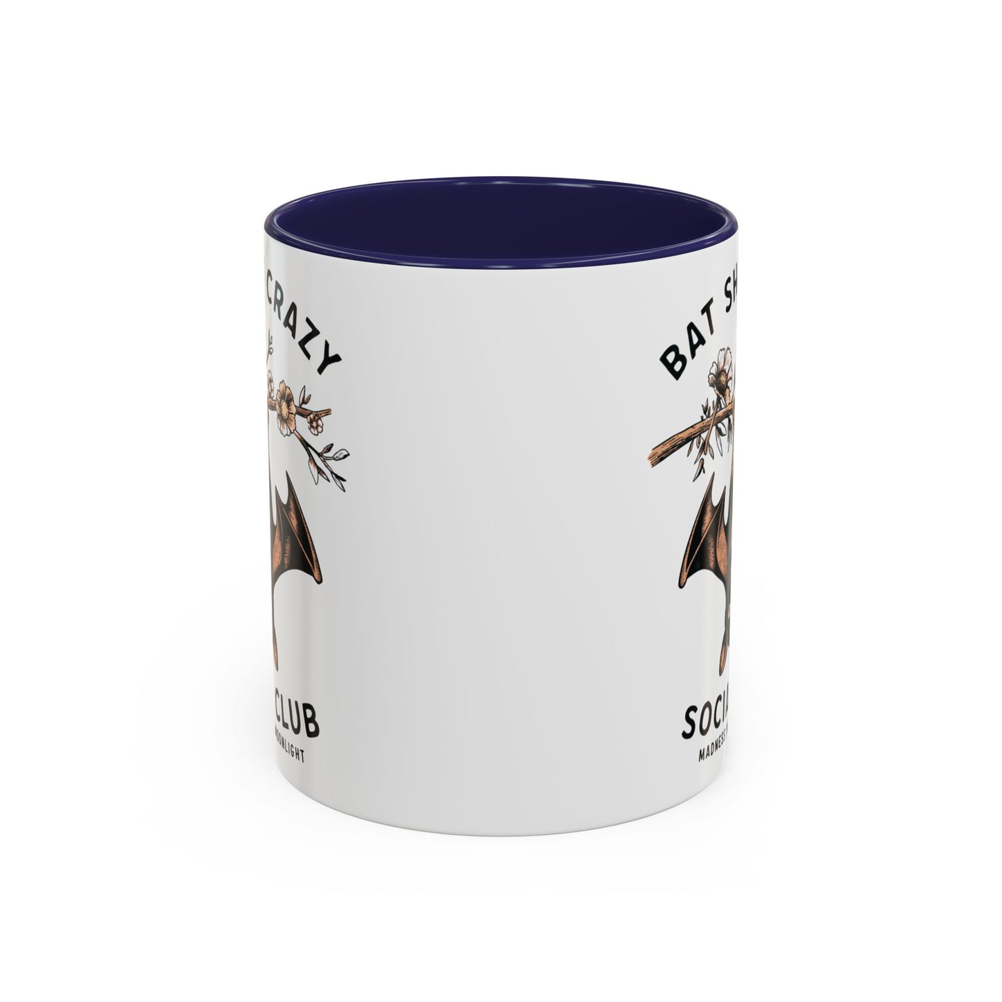 Bat Crazy Social Club Mug | Quirky Bat Design | Halloween Coffee Mug | Funny Halloween Drinkware