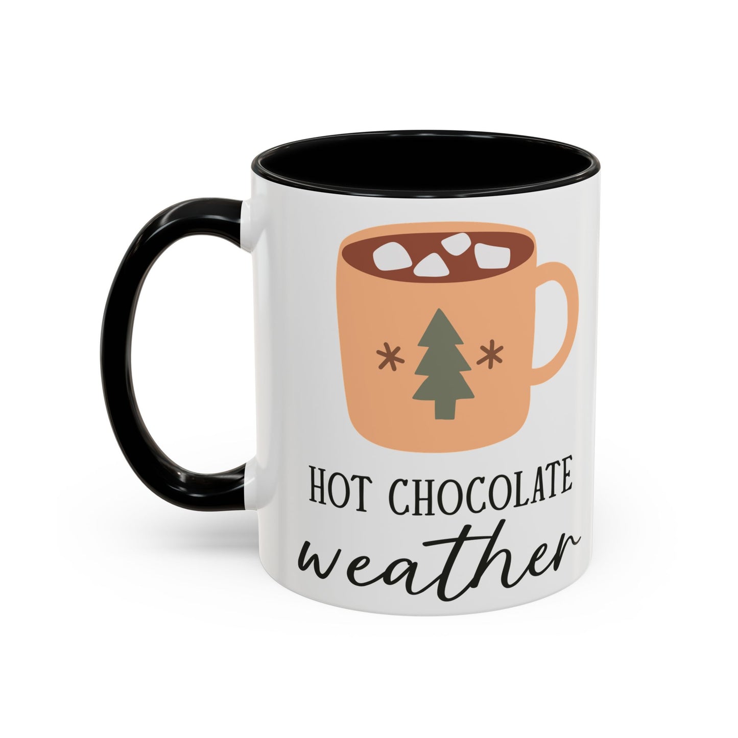 Hot Chocolate Weather Mug | Cozy Winter Drinkware | Minimalist Holiday Mug | Christmas Coffee Mug