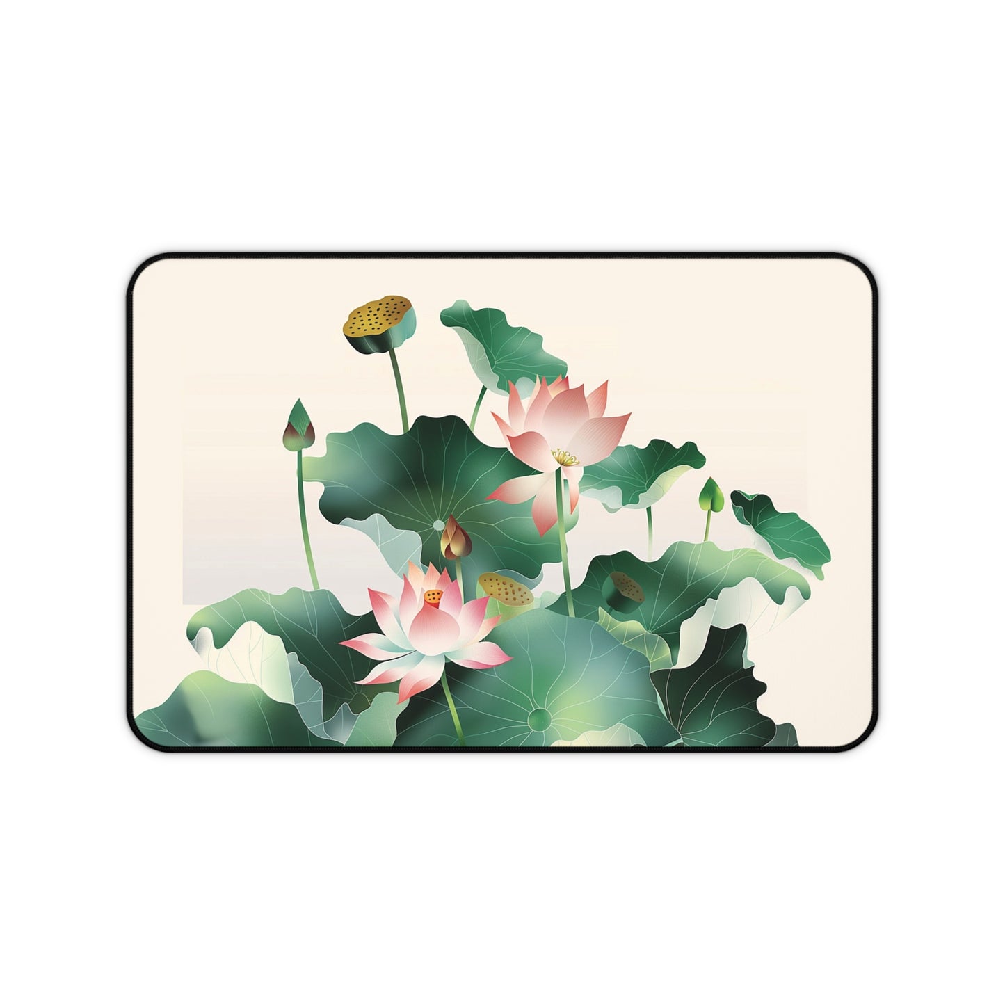 Lotus Blossom Desk Mat | Elegant Anti-Slip | 3 Sizes | Office Decor