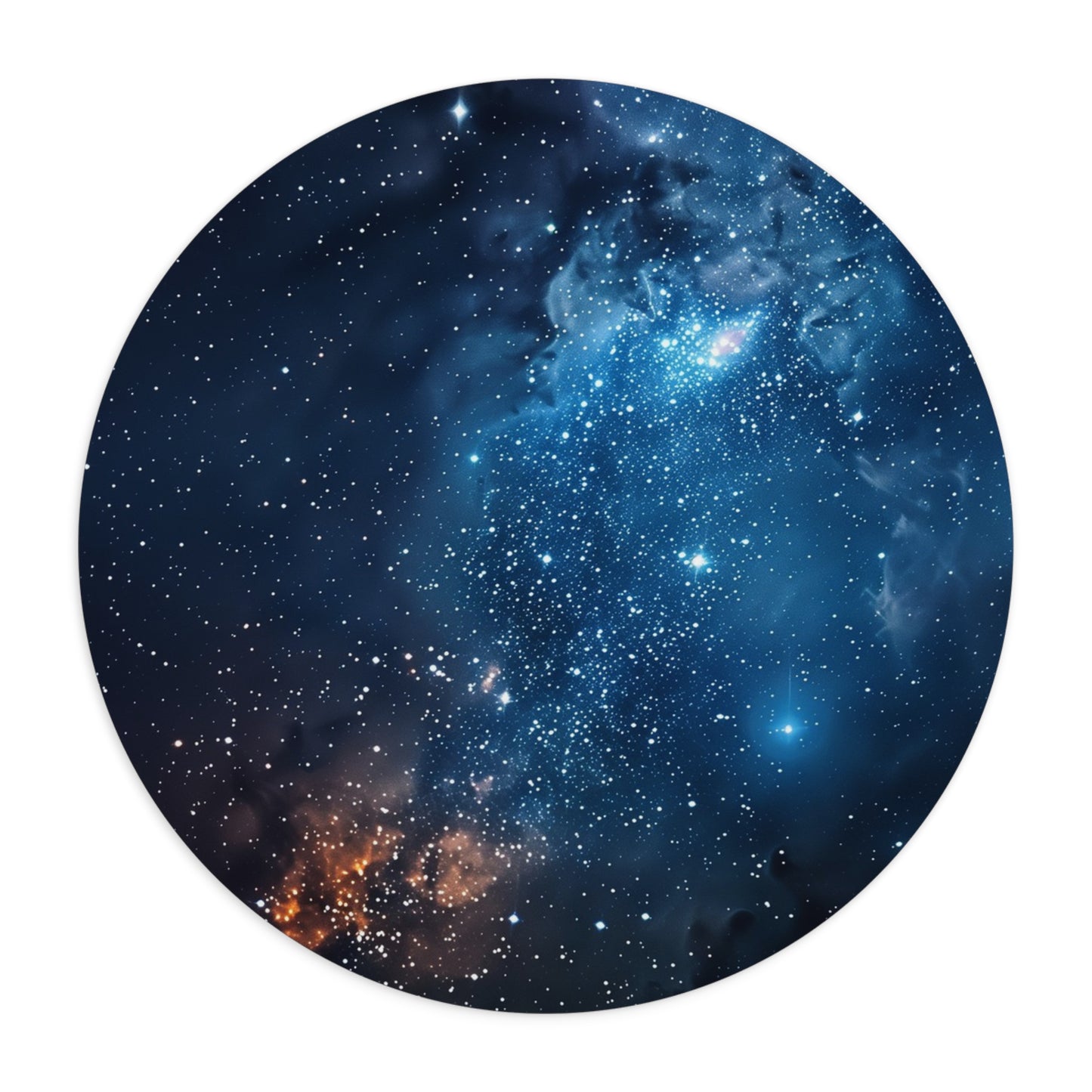 Deep Space Galaxy Design Personalized Mouse Pad - Custom Round or Rectangle Neoprene Mousepad with Non-Slip Rubber Bottom